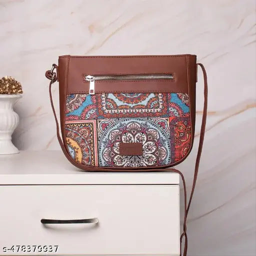 Zouk Multicolor Mandala Print U-Shaped Sling Bag