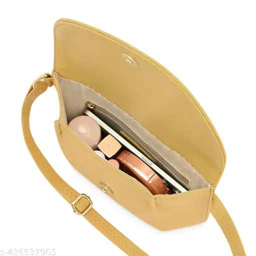 Fastrack Women's Structured Sling Bag Yellow