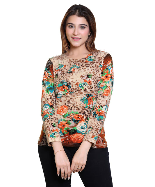 Grand Line Women's Woolen Winter Wear Warm Pull on Full Sleeve Round Neck Top for Women | Size: Suitable for L and XL |Brown | GL0039Brown_1