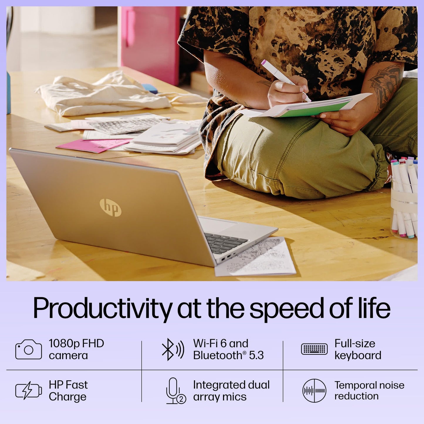 HP 15, 13th Gen Intel Core i3-1315U, 8GB DDR4, 512GB SSD, (Win 11, Office 21, Grey, 1.59kg), Anti-Glare, Micro-Edge,15.6-inch(39.6cm), FHD Laptop, Intel UHD Graphics, 1080p FHD Camera, fd0006TU