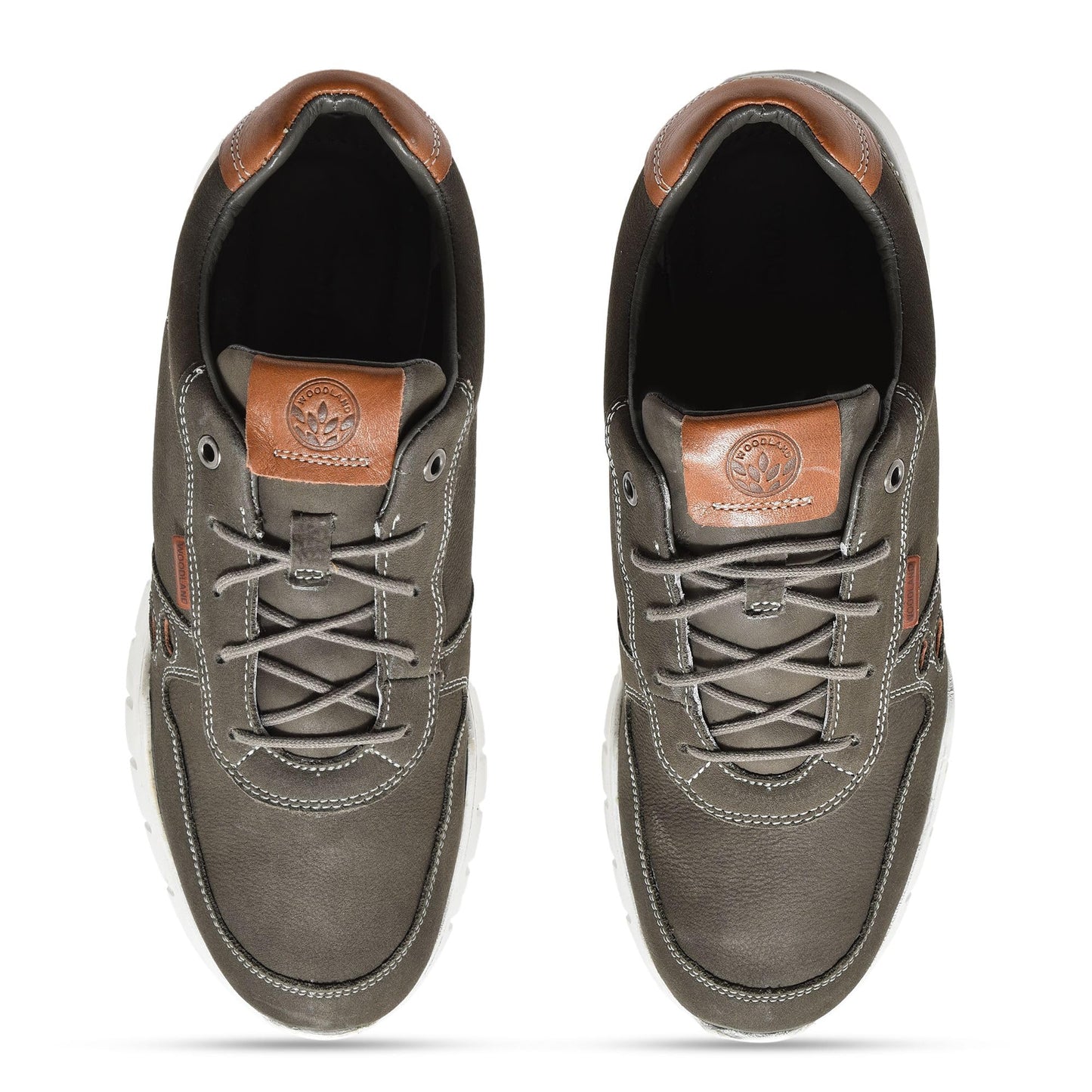 Woodland Men Castor Grey Chunky Sole Sneakers