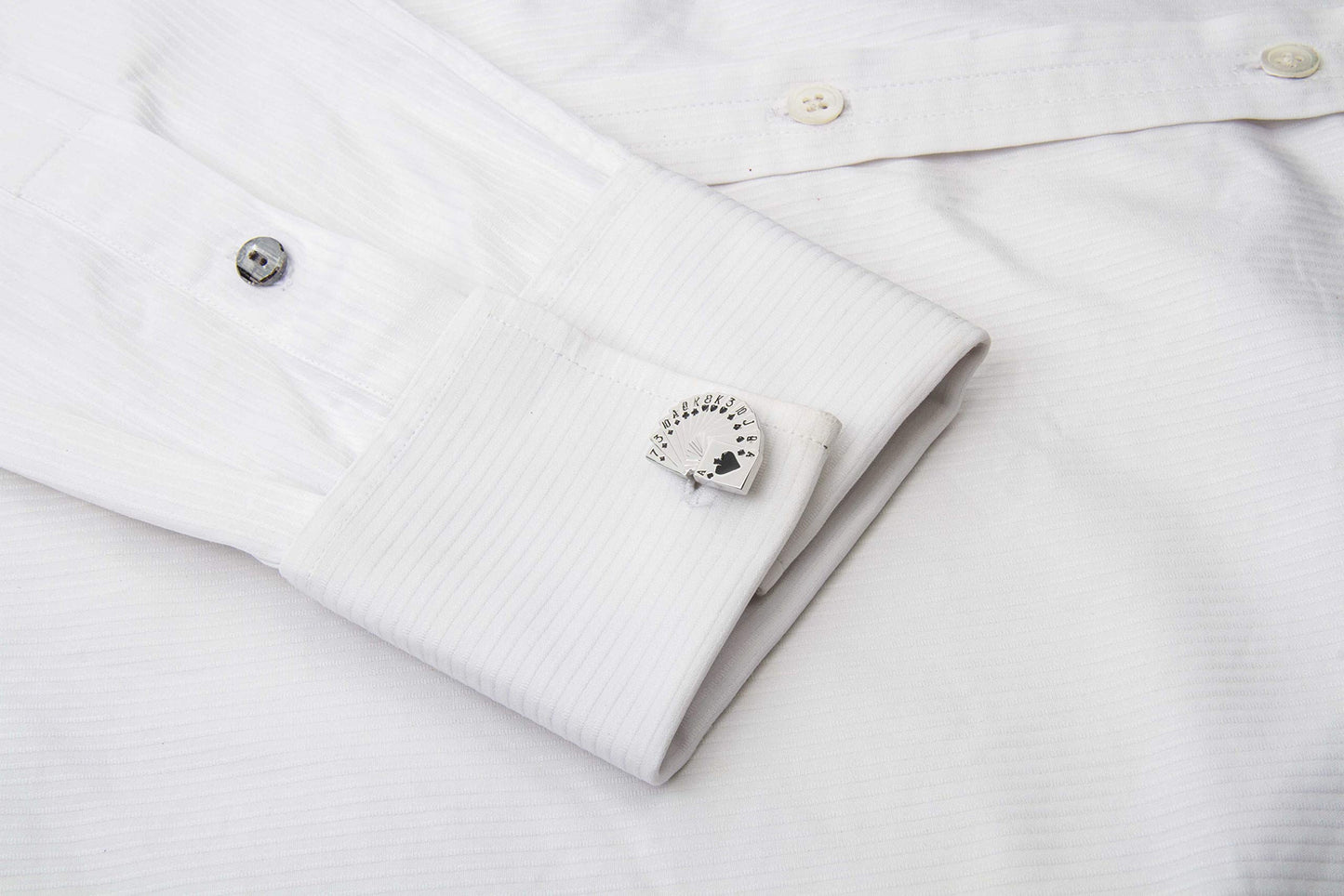 Knighthood Playing Card Cufflinks for Men (Silver)