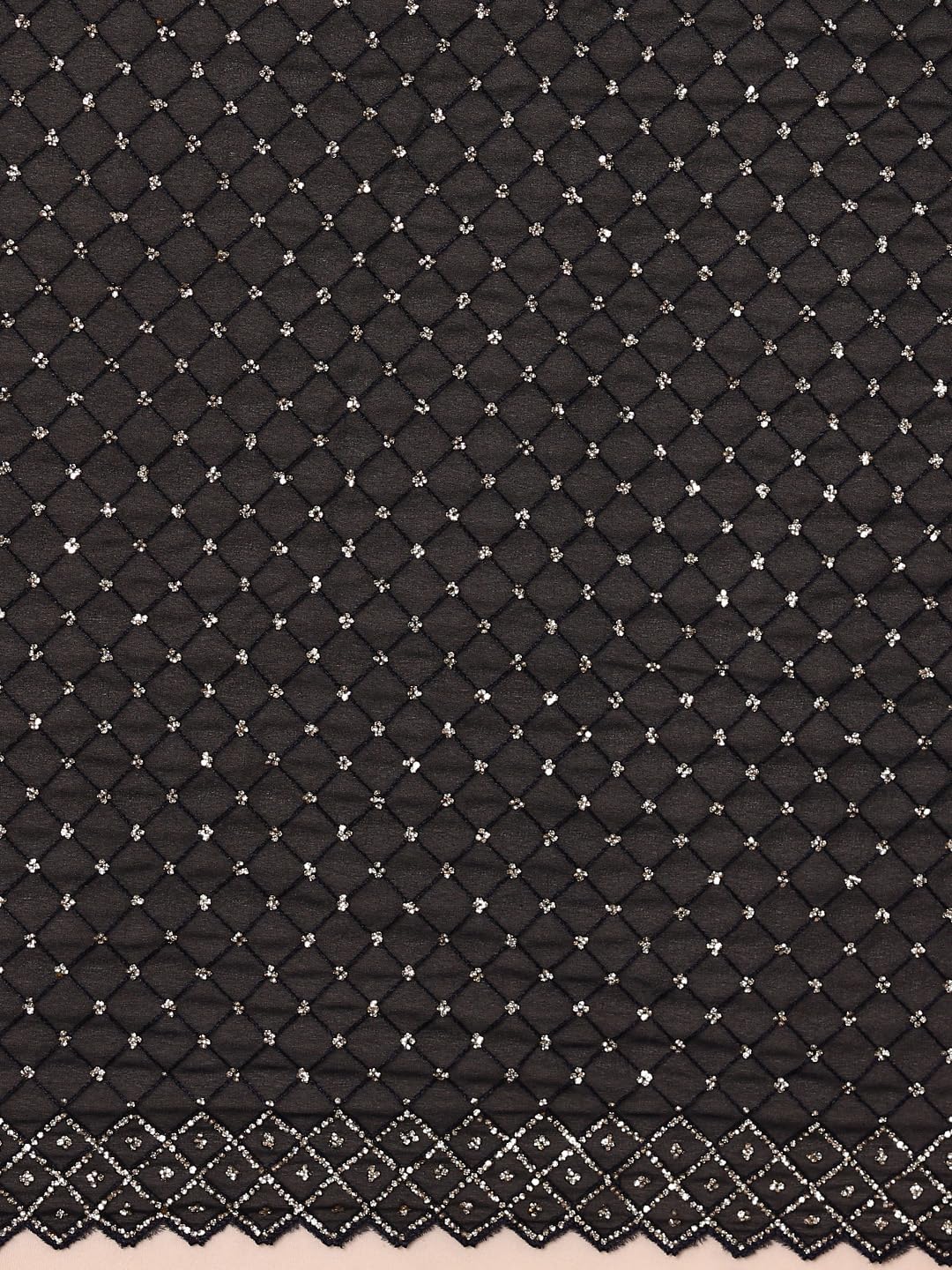 MOHEY Women's Georgette Hand|Stone|Thread Saree