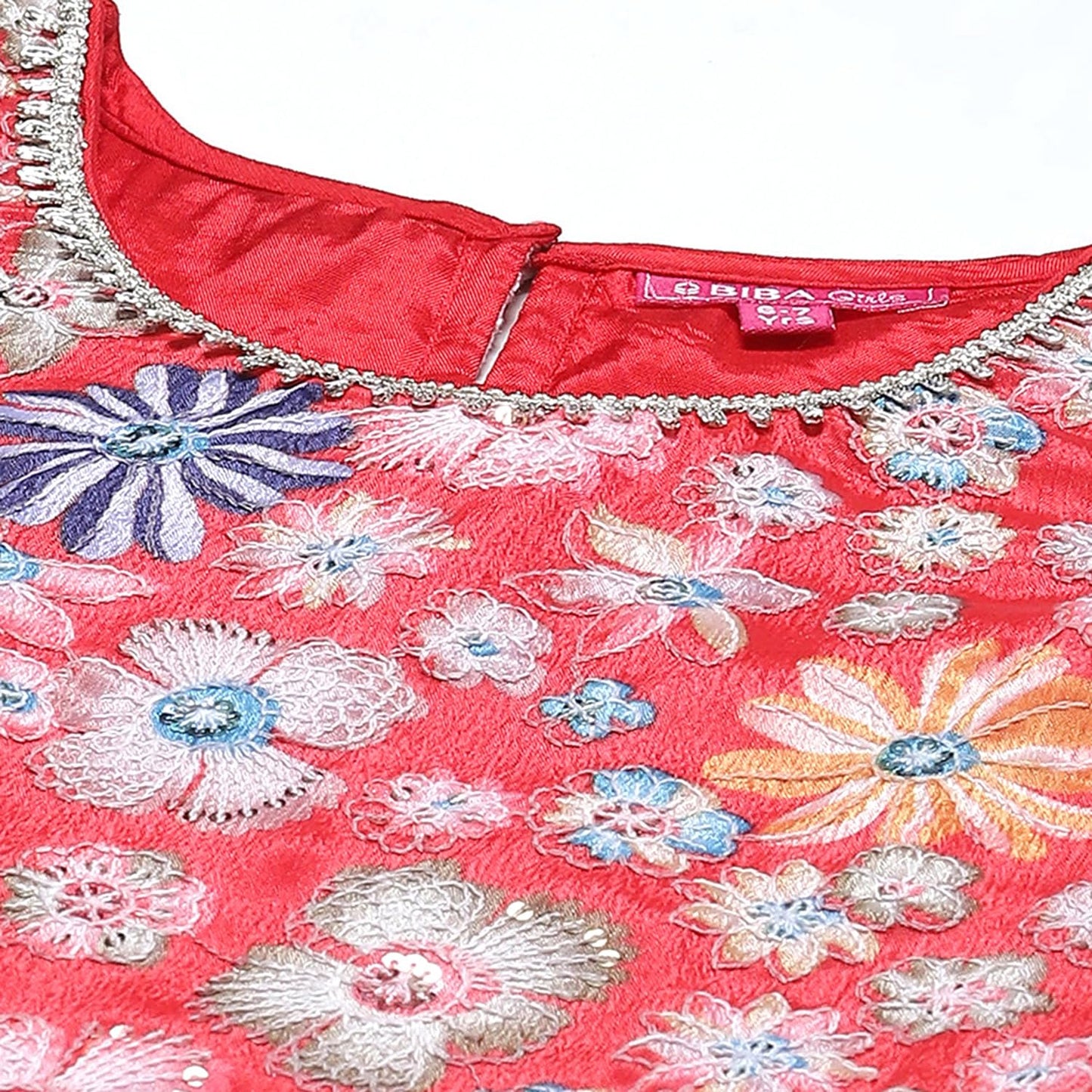 BIBA GIRL PRINTED A LINE KID(KW5442_RED_11)