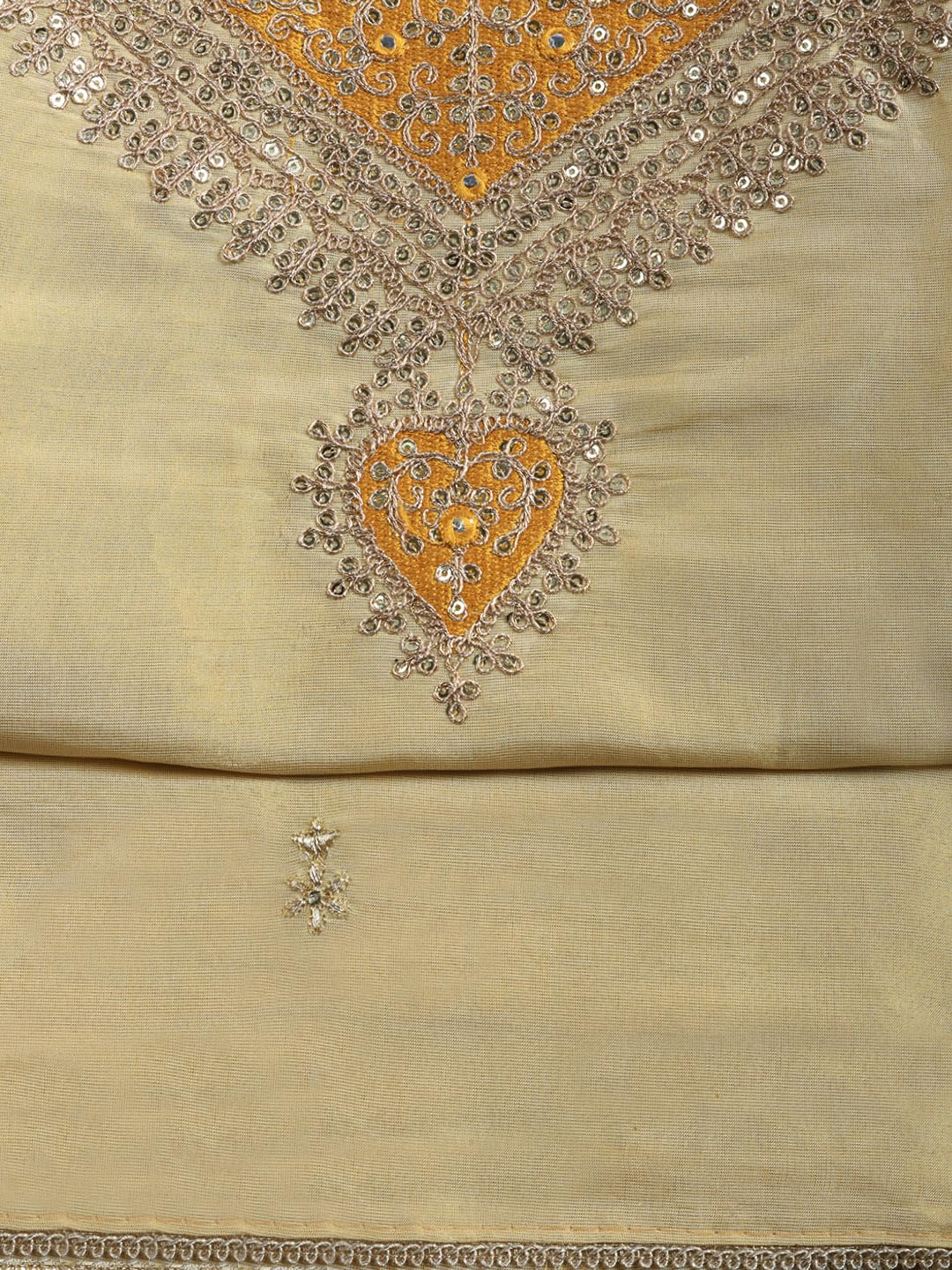 Meena Bazaar Printed Cotton Unstitched Kurta with Bottom & Dupatta