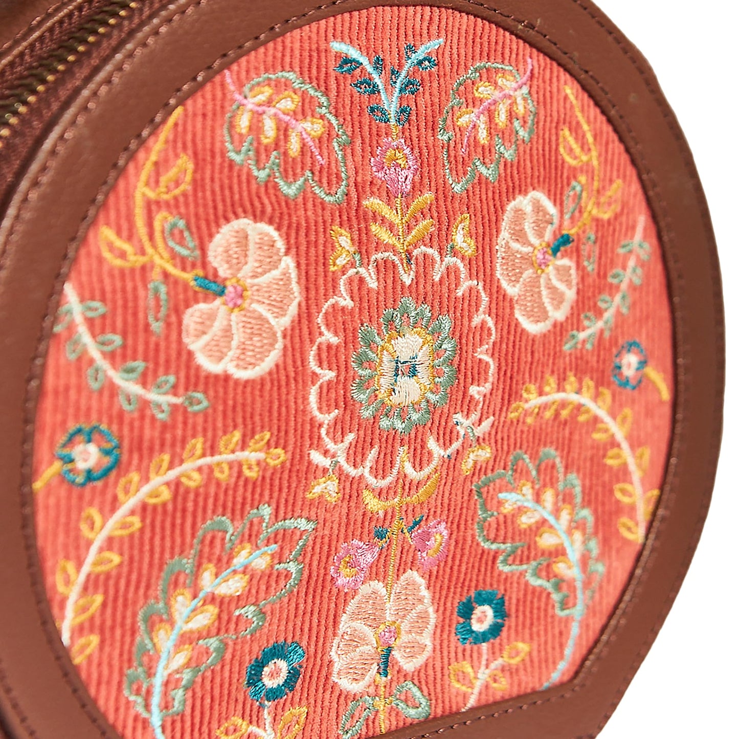 Chumbak Batik Bloom Embroidered Sling|Red