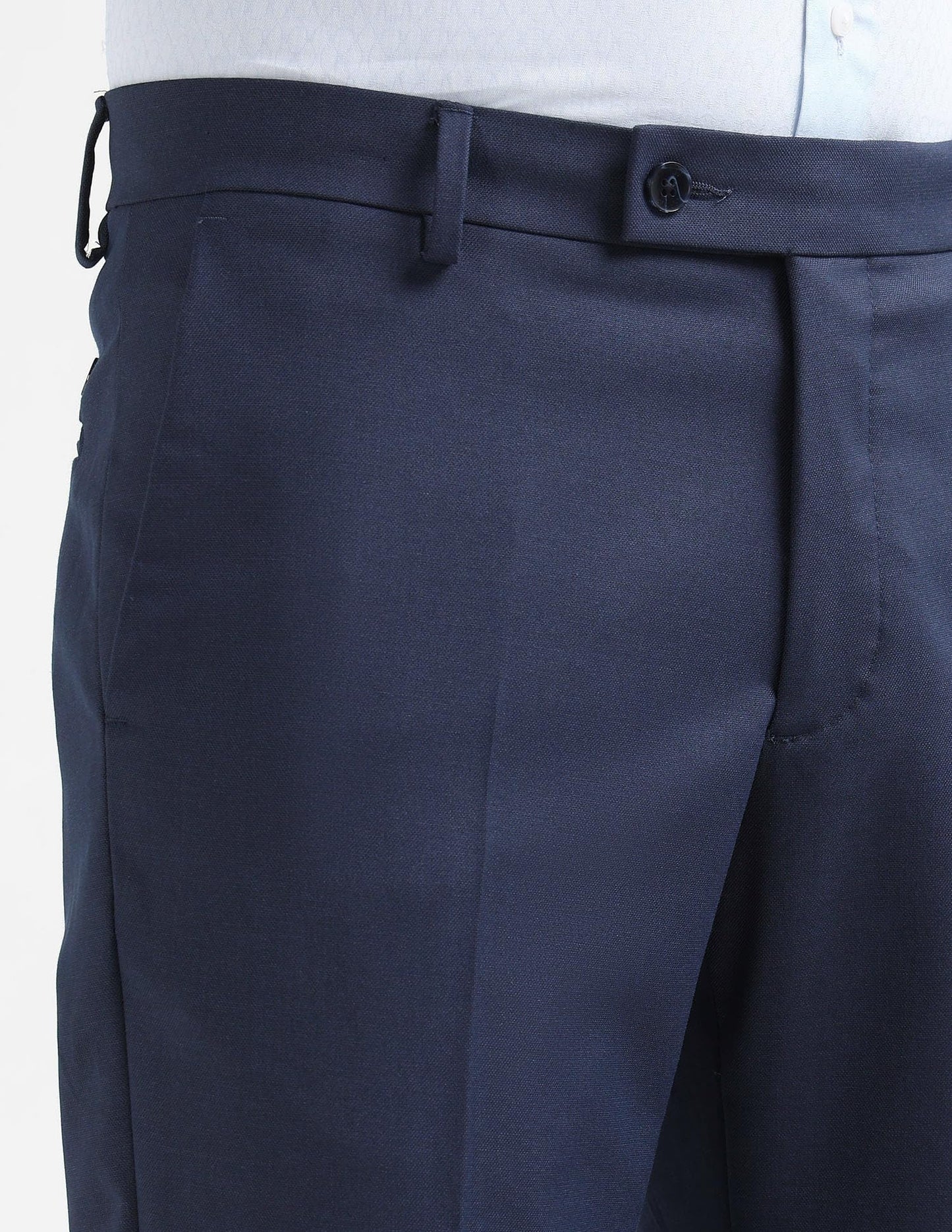 Arrow Men's Textured Dobby Trousers (ARAKTR2005_Blue_34)