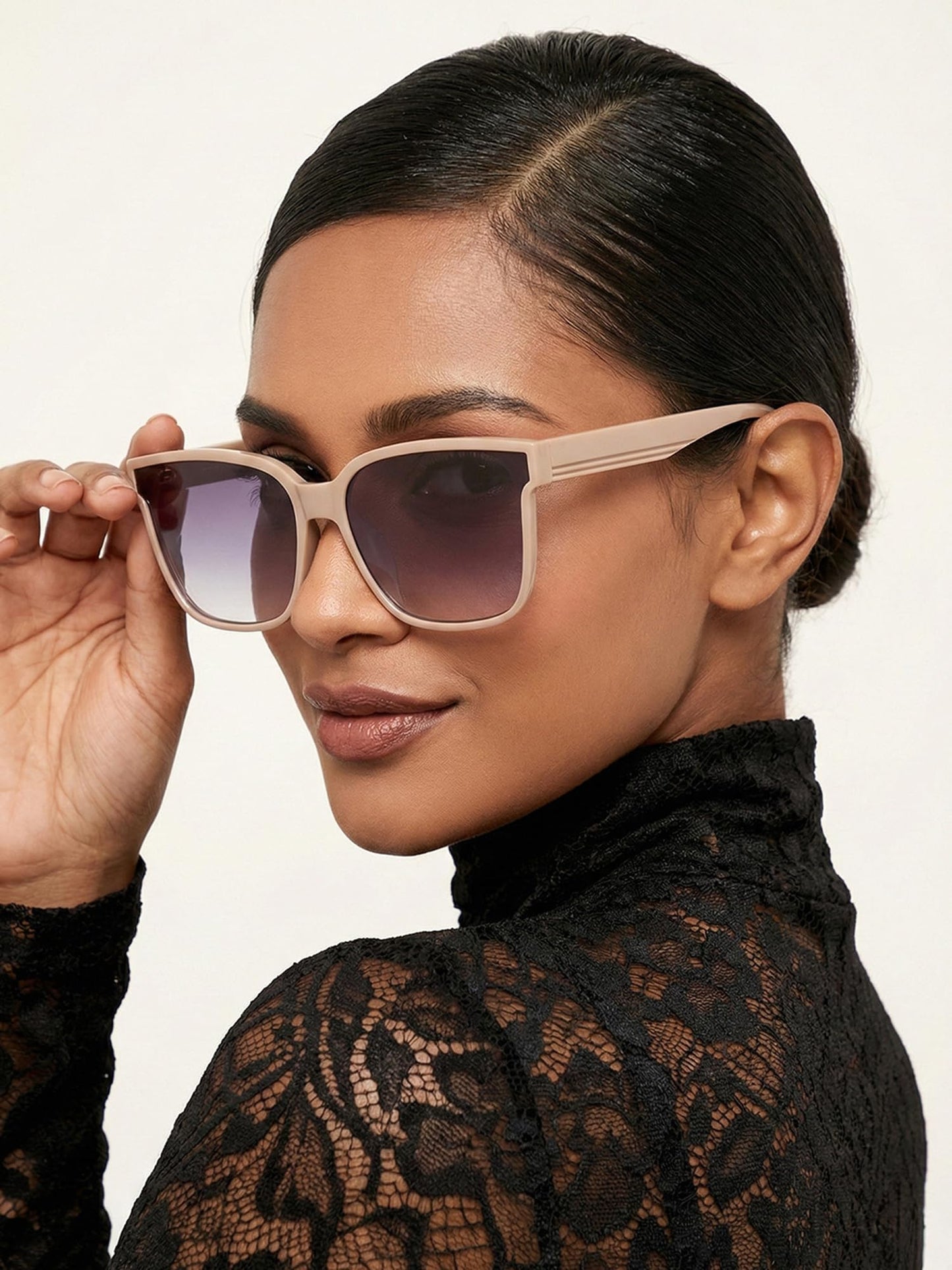 Carlton London Women UV Protected Blue Lens Brown Toned Oversized Sunglasses