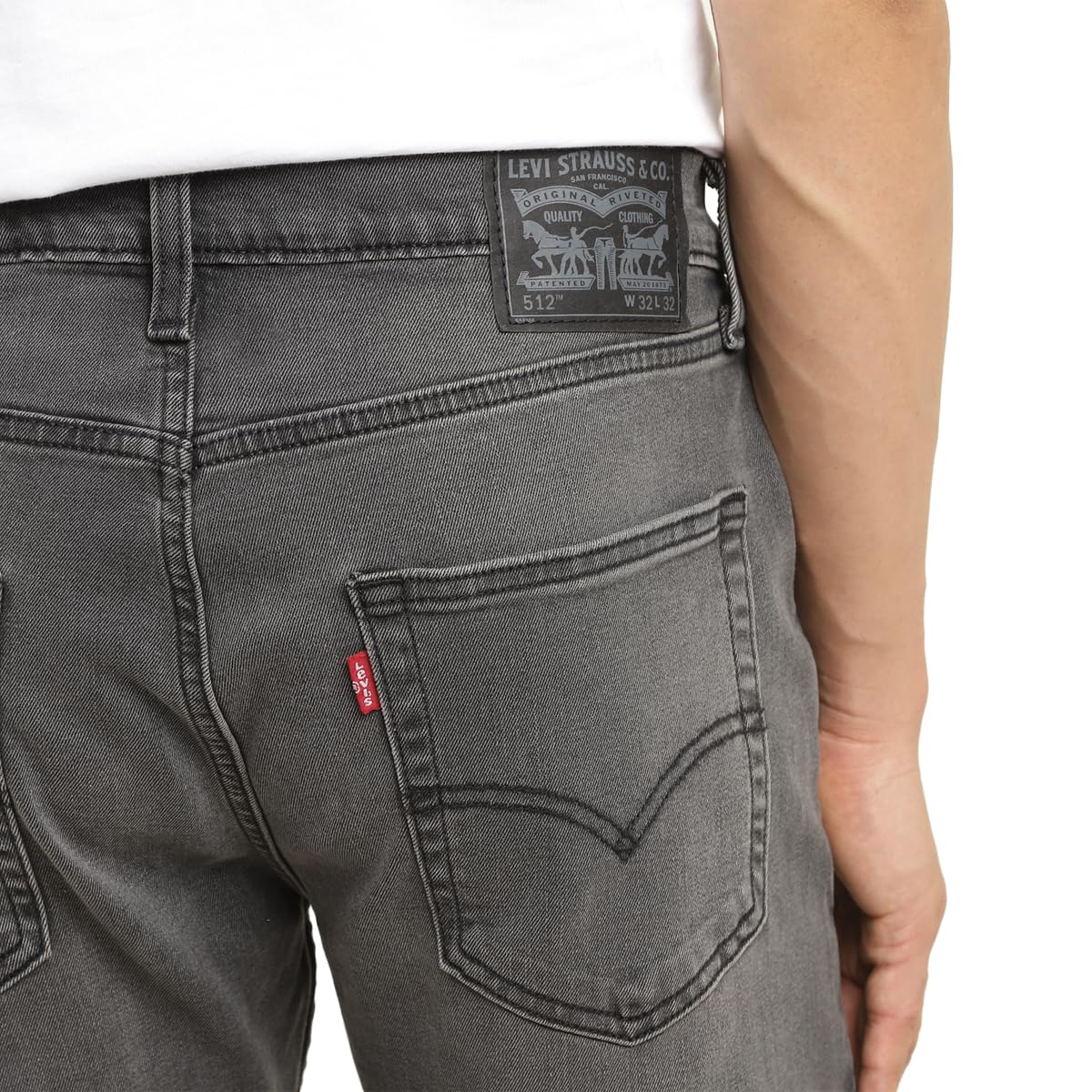 Levi's Men's 512 Slim Tapered Fit Mid-Rise Jeans Black | Rise Style: Mid Rise