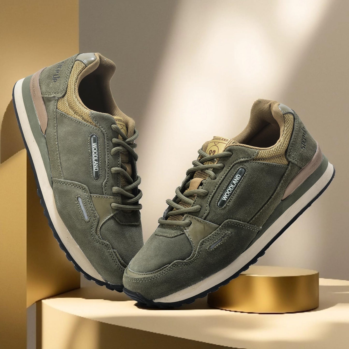 Woodland Men's Olive Suede Casual Shoes-11 UK (45EURO) (OGJ 6439024)