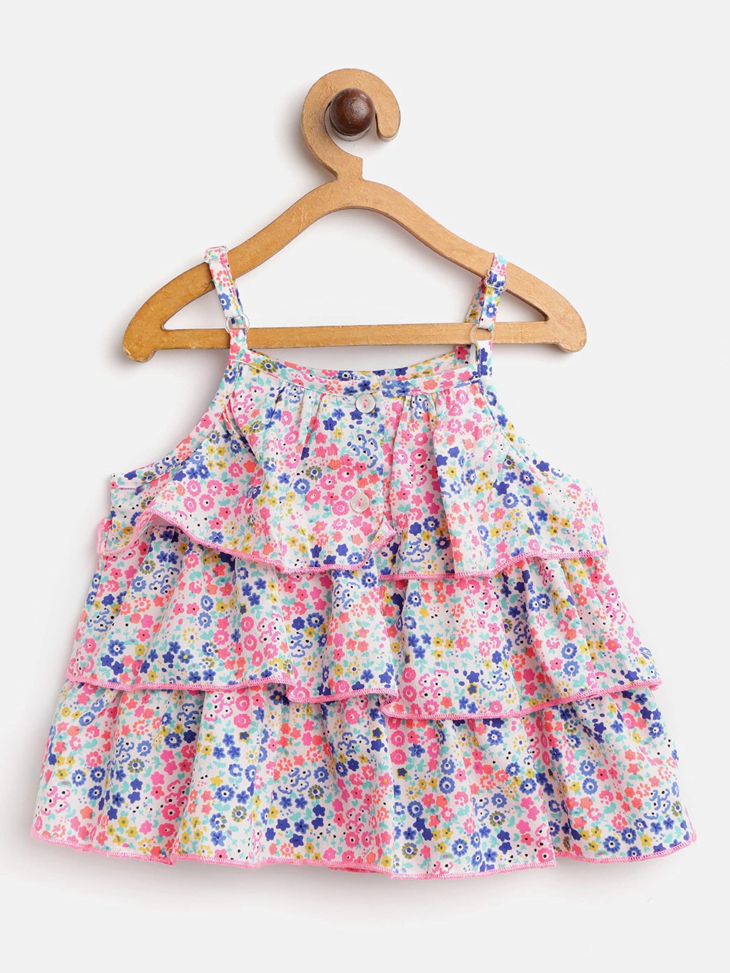 Nautinati Infant Girls Printed Top and Shorts Set | Cotton Blend |Age 0 –3 Years