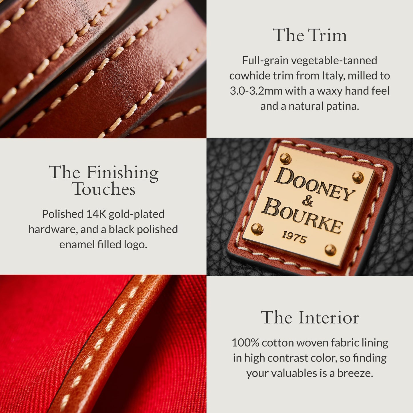 Dooney & Bourke Zip Zip Satchel Pebbled Leather Shoulder Bag Purse Handbag