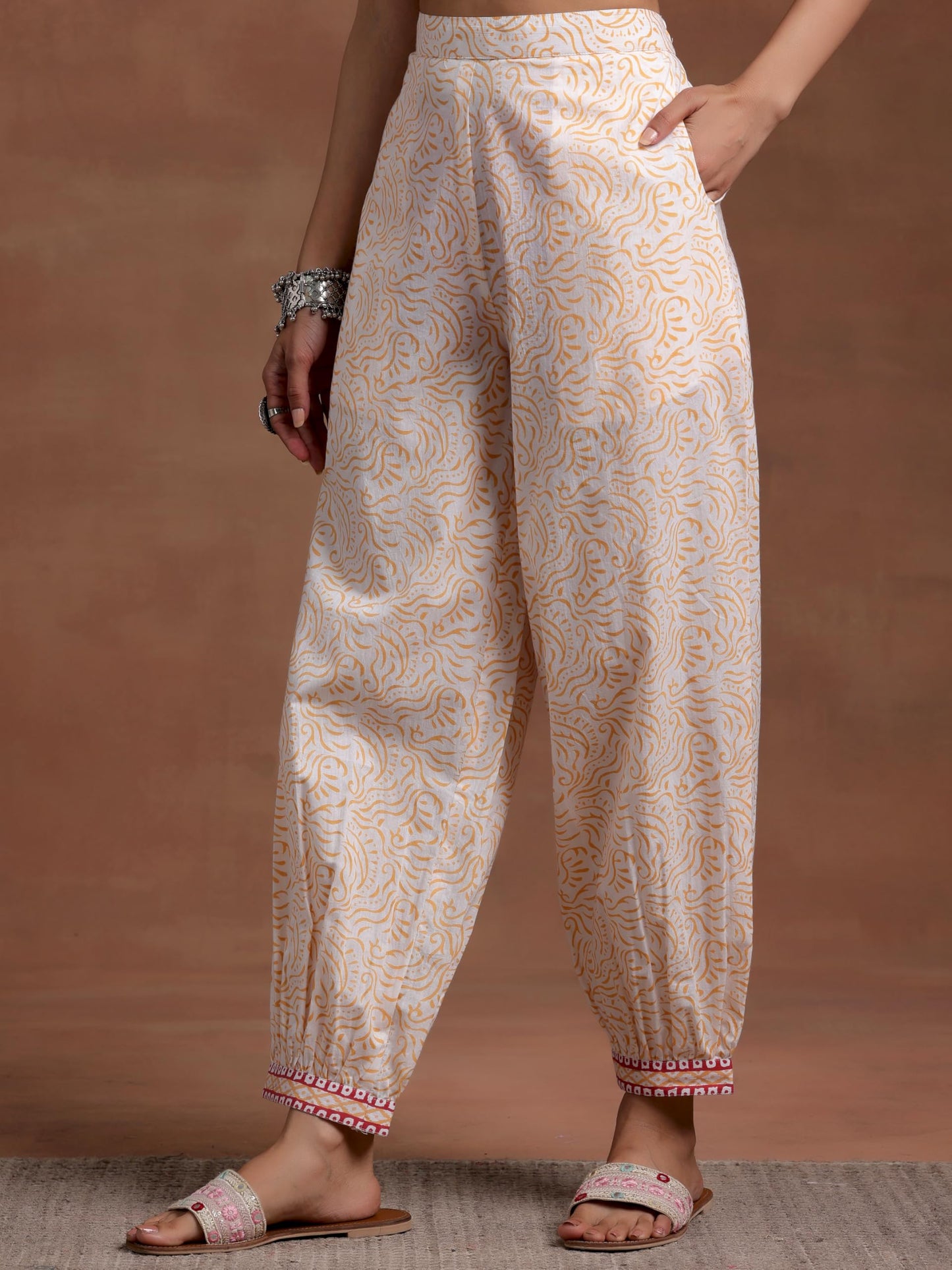 Libas Womens Printed Cotton Straight Kurta With Salwar and Dupatta