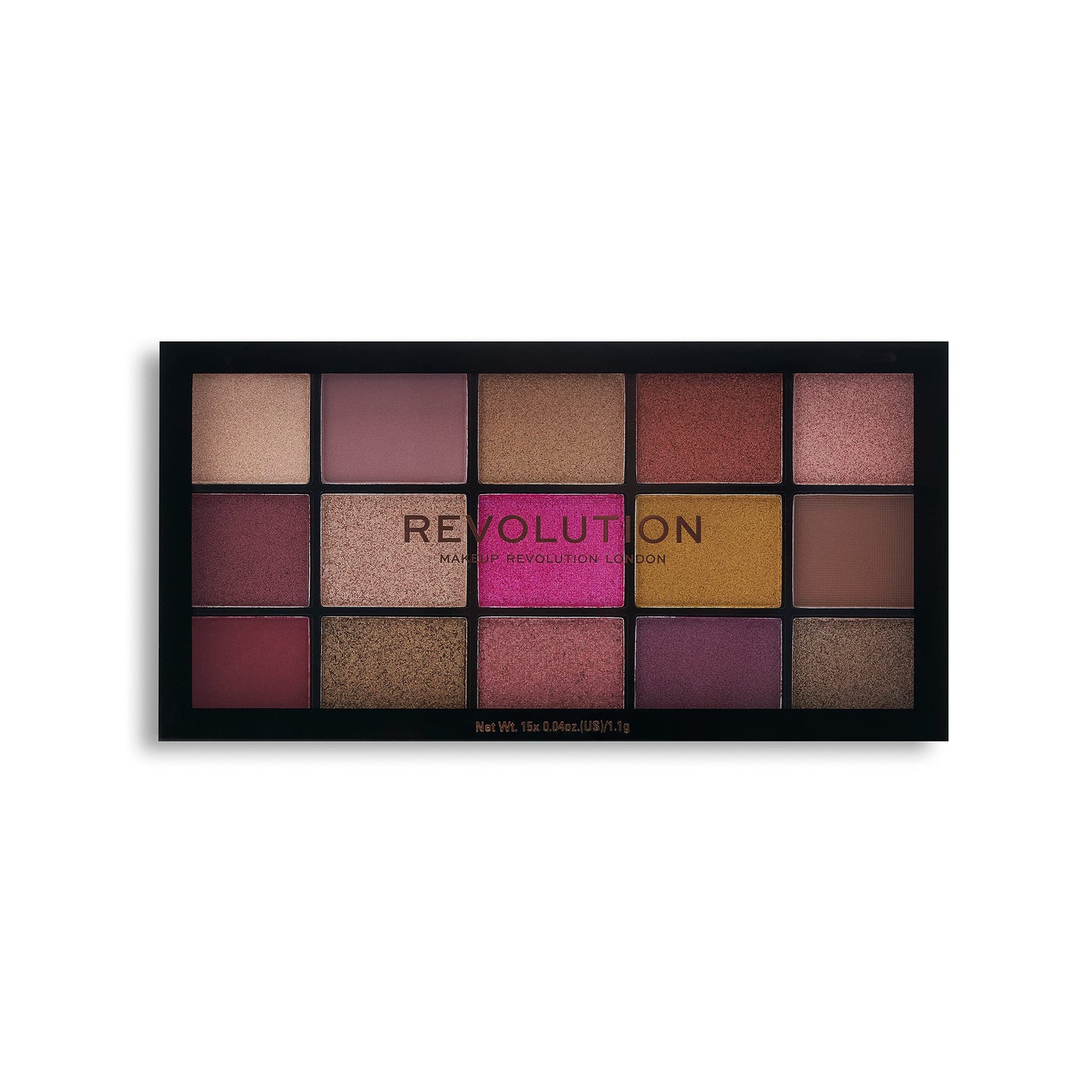 Makeup Revolution Reloaded Eyeshadow Palette Prestige, 15 Shades, 16.5