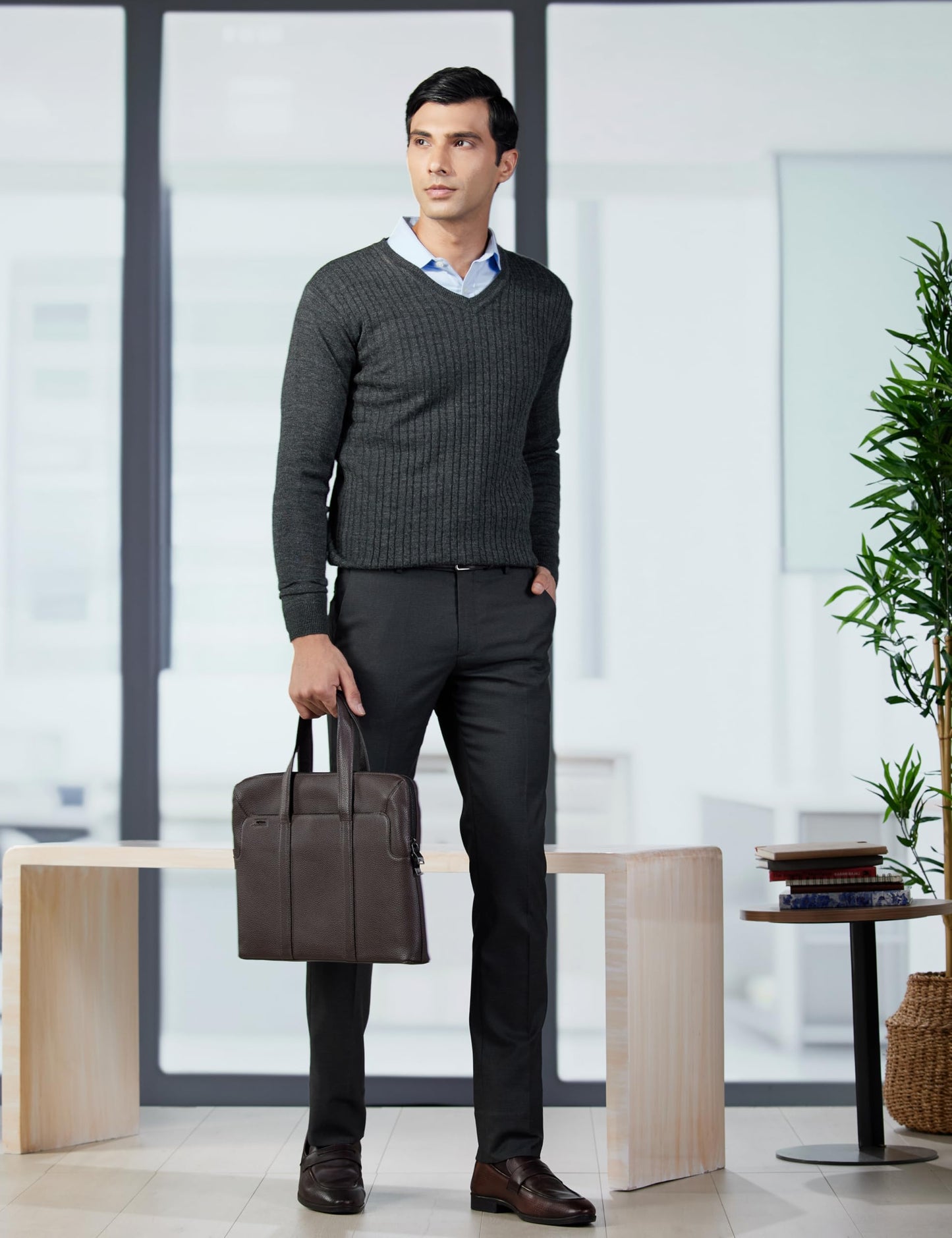 Arrow Dark Grey Formal Trouser (ARADOTR3265_30)