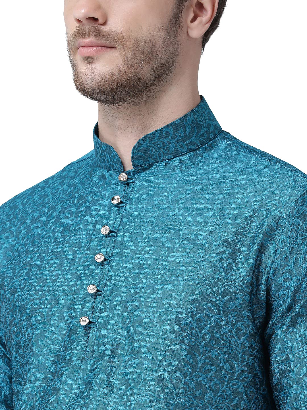 SGDONOR Dark Firozi Kurta for Men