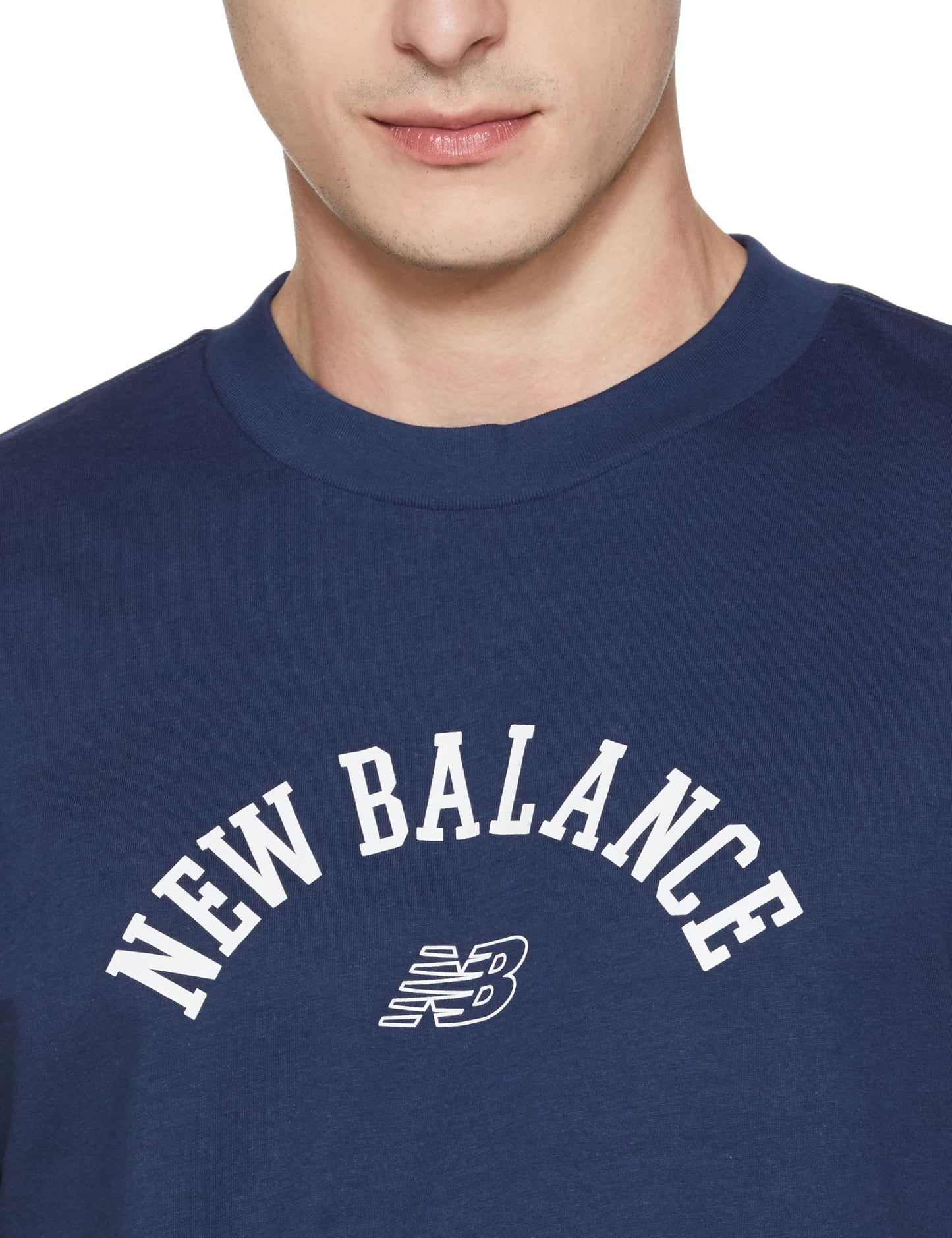 New Balance Men's Relaxed Fit T-Shirt (MT41525-NNY_NB Navy