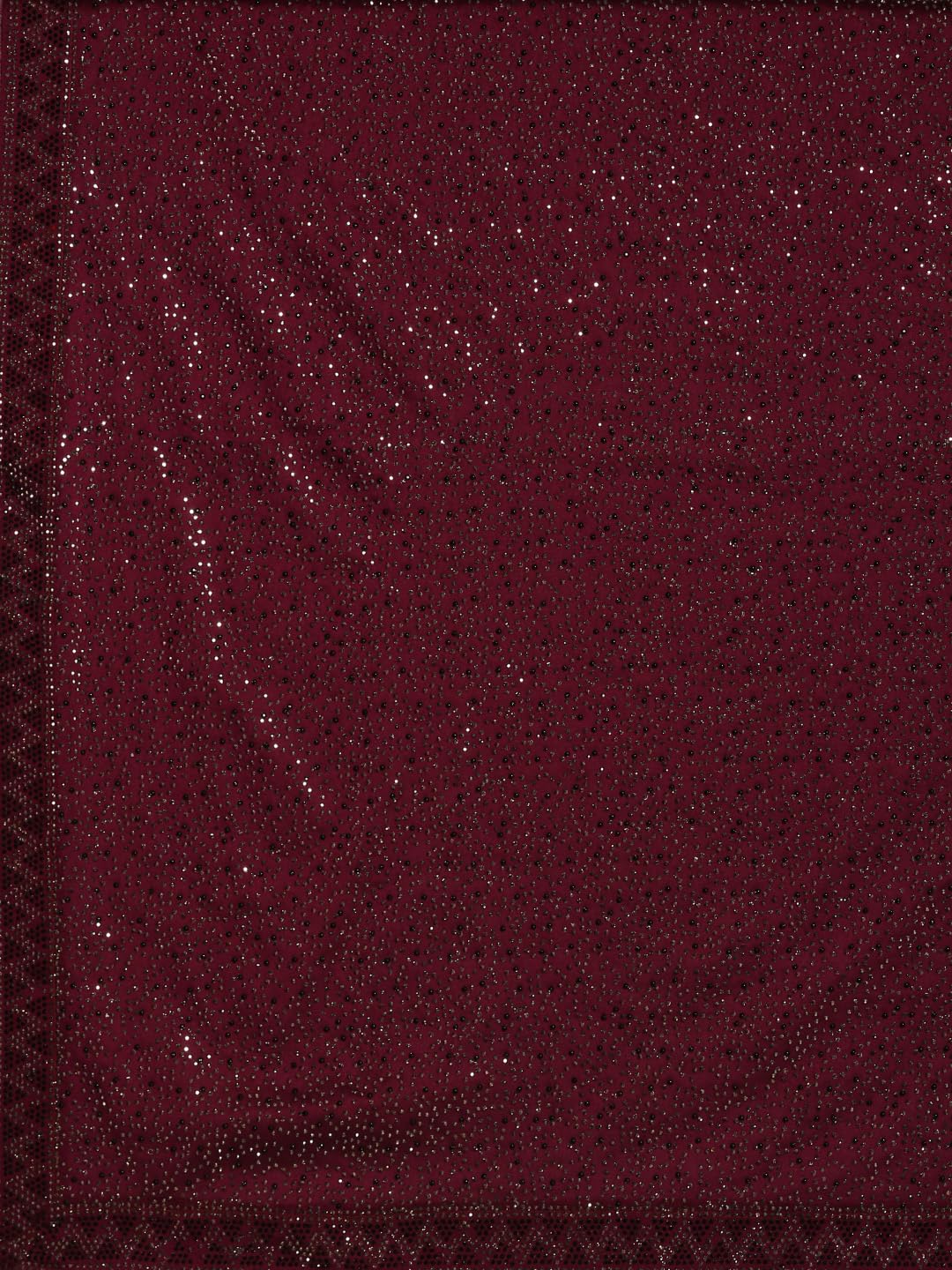 MOHEY Wine Satin Embroidery|Stone Work Saree for Women