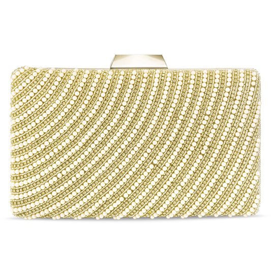 Peora Clutch Purses for Women Wedding Handmade Evening Handbags Party Bridal Clutch(C41G)