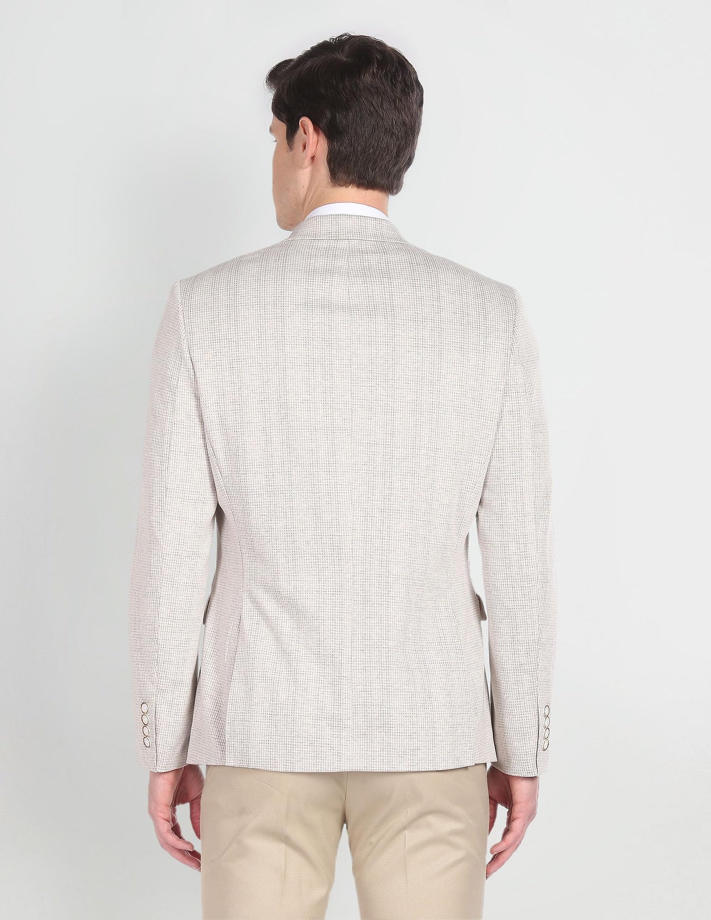 Arrow Men's Single Breasted Slim Blazer (ARAGBZ5003_Beige