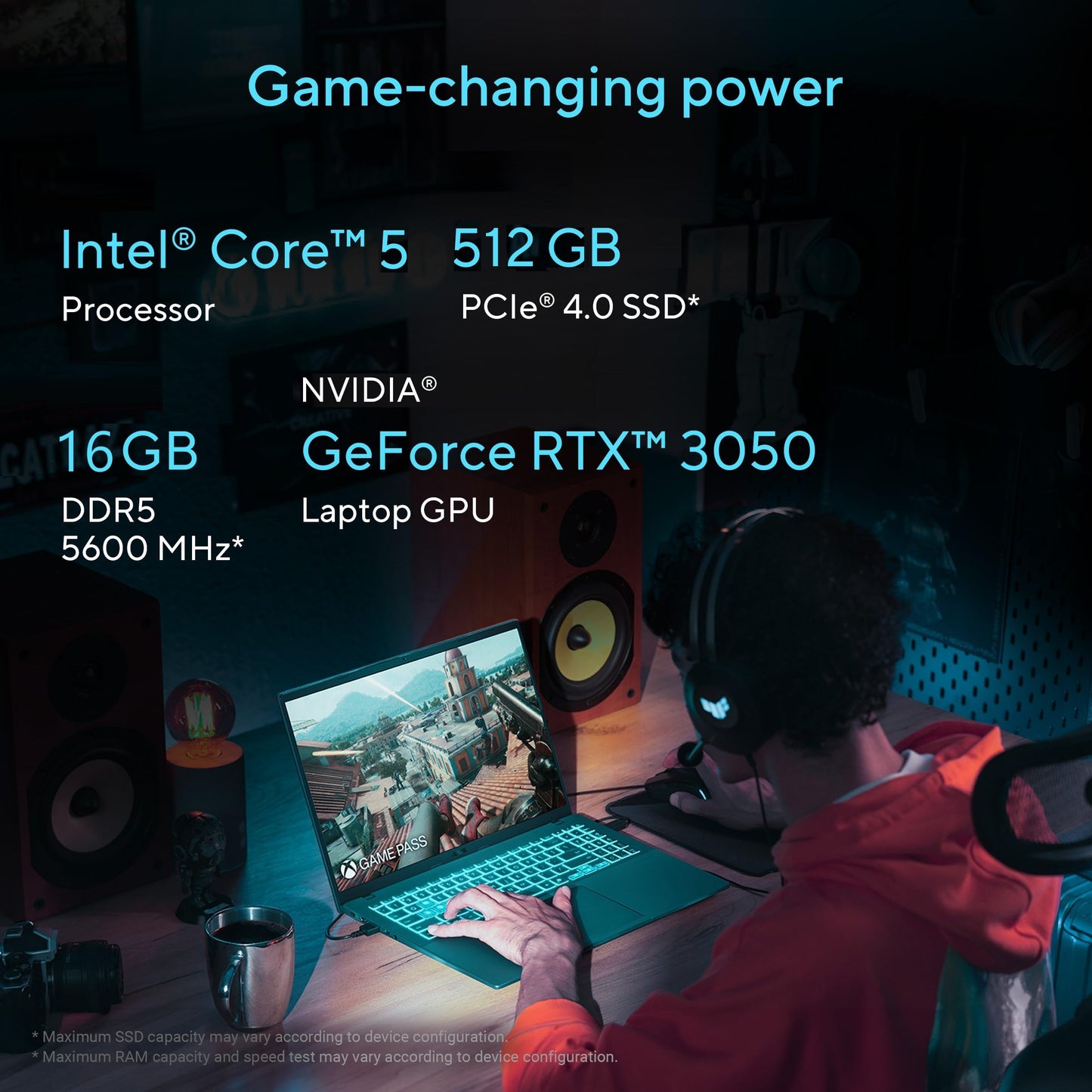 ASUS Gaming V16 (2025), Intel Core 5 210H (14th Gen), RTX 3050-6GB, 16GB RAM, 512GB SSD, FHD+, 16", 40 cm, Windows 11, M365 Basic(1yr)* Office24, Matte Black, 1.95 Kg, V3607VJ-RP134WS, Gaming Laptop