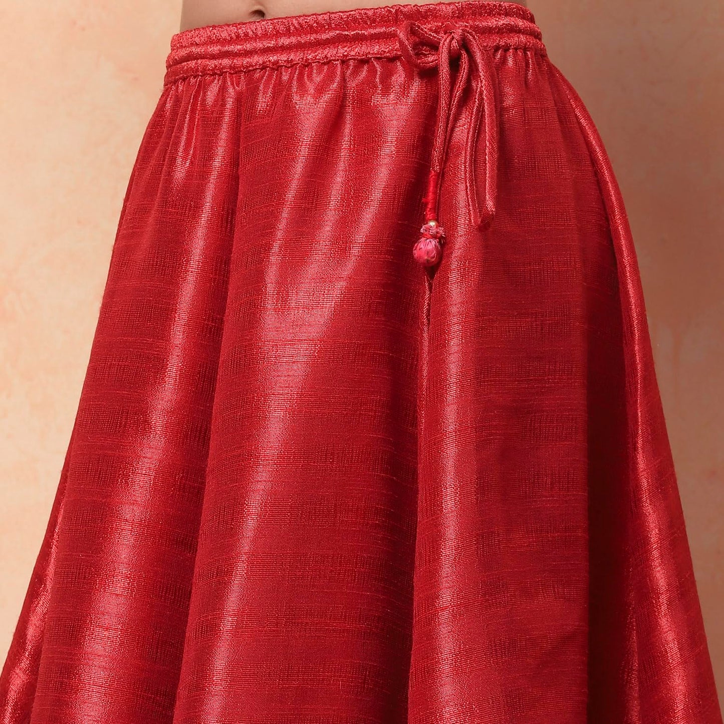 BIBA Modal Girl Printed Flared Kid Readymade Lehenga Choli (KW4432E_RED_13)