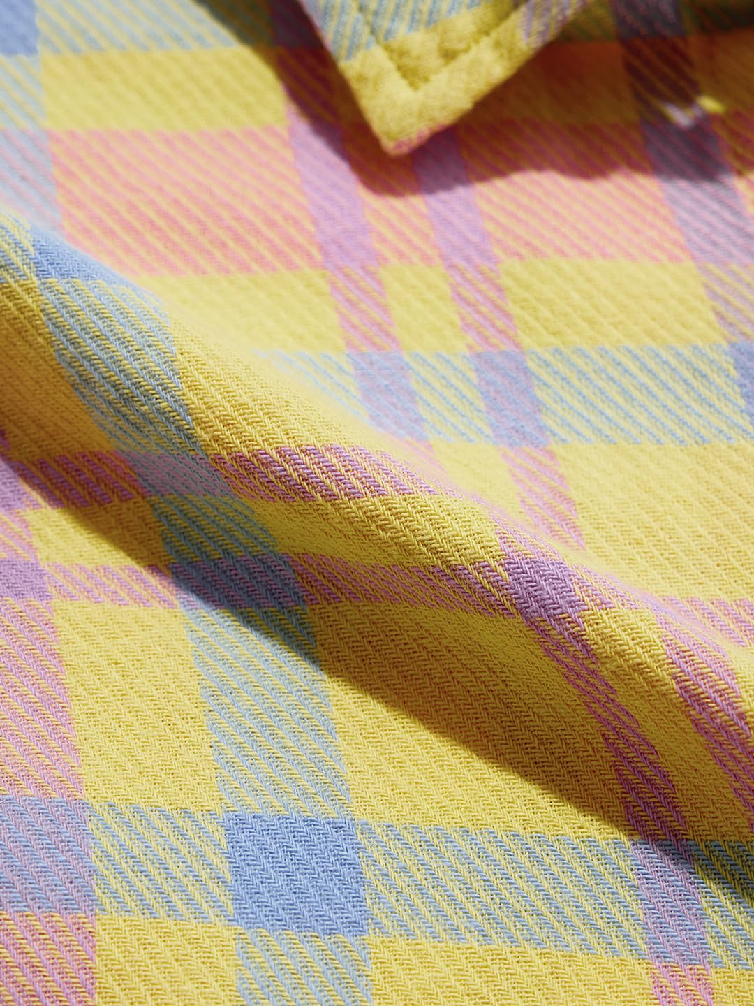 The Souled Store Plaid: Citron Women and Girls Long Sleeve Collared Neck Button Down Boyfriend Shirts Womens Boyfriend Shirts Casual Button-Down Full Sleeve Solid Short Sleeve Casual Workwear