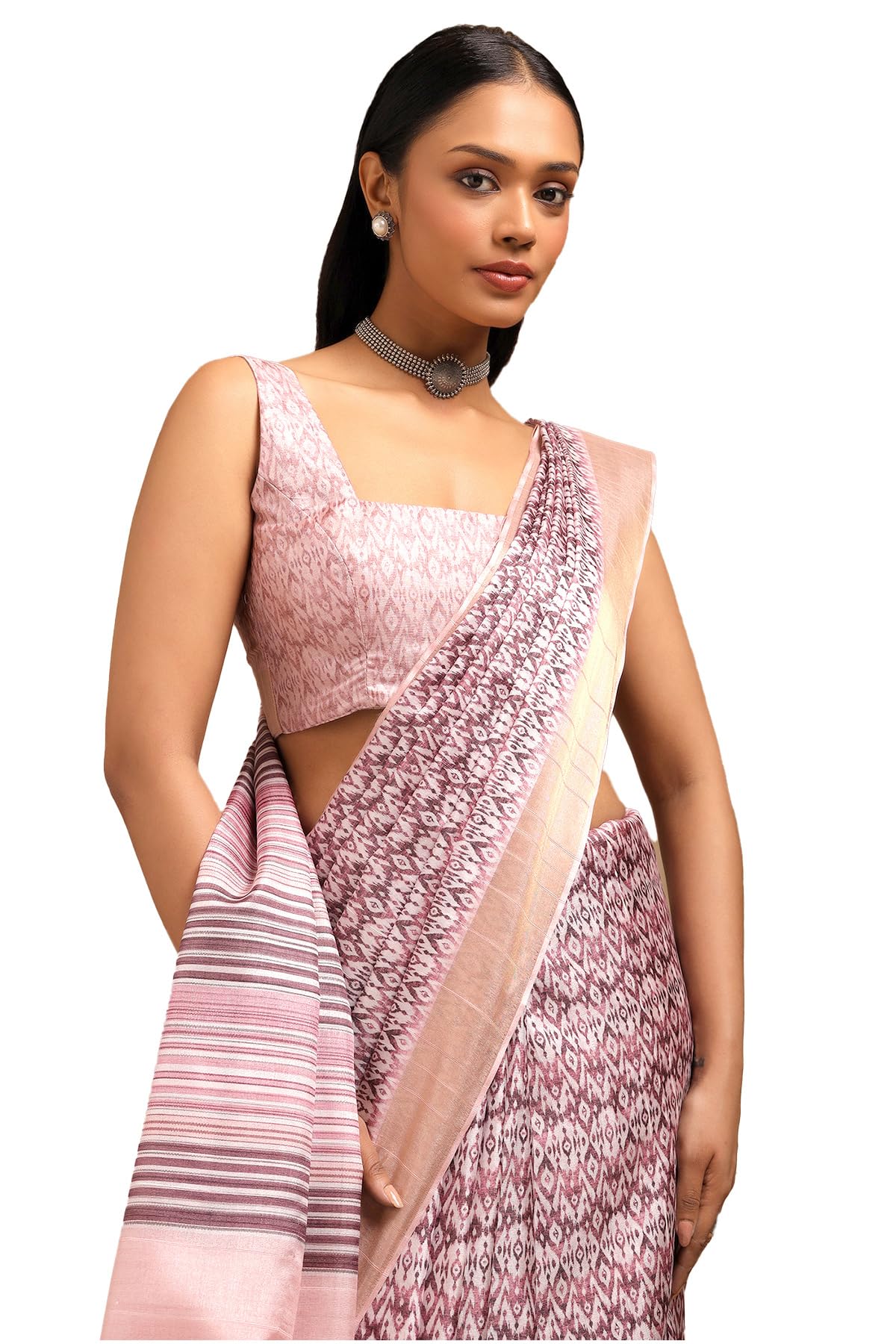 Soch Womens Purple Art Silk Ethnic Motif Saree