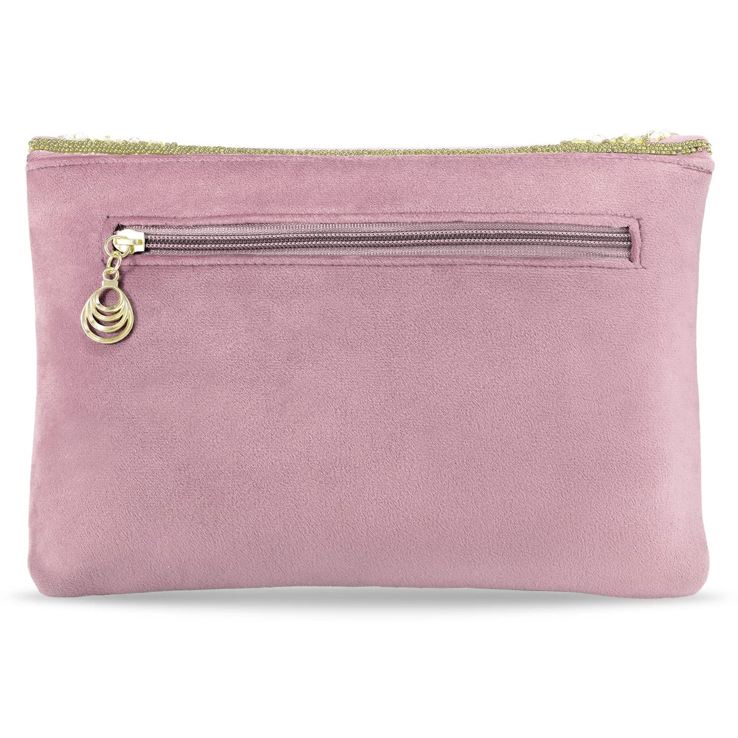 Peora Clutch Women's Purse Bridal Bag For Casual Detachable Strap Evening Sling Bag (Pink)-C58PK