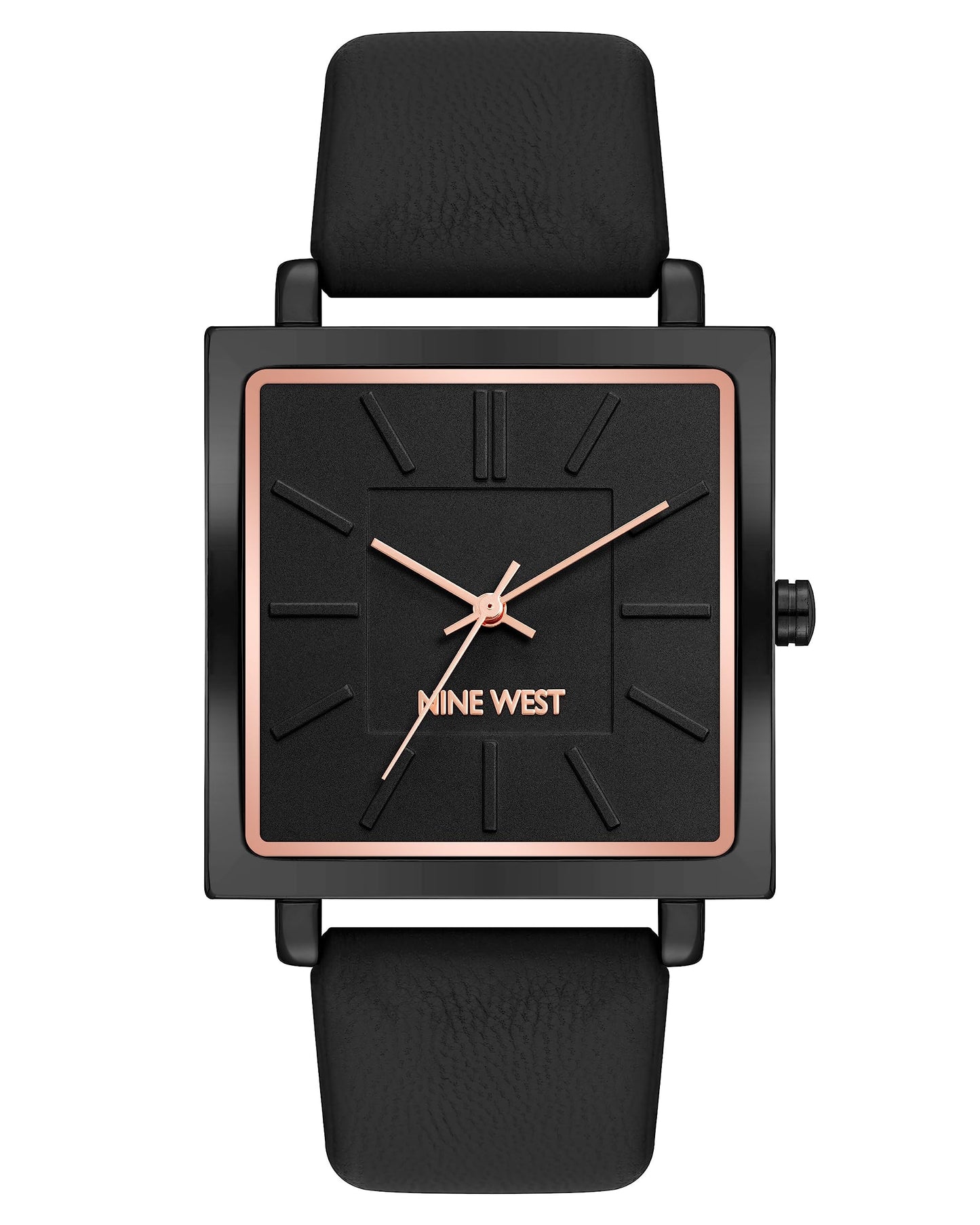 Nine West Women's Strap Watch, Black/Gunmetal Grey, NW/2923GYBK