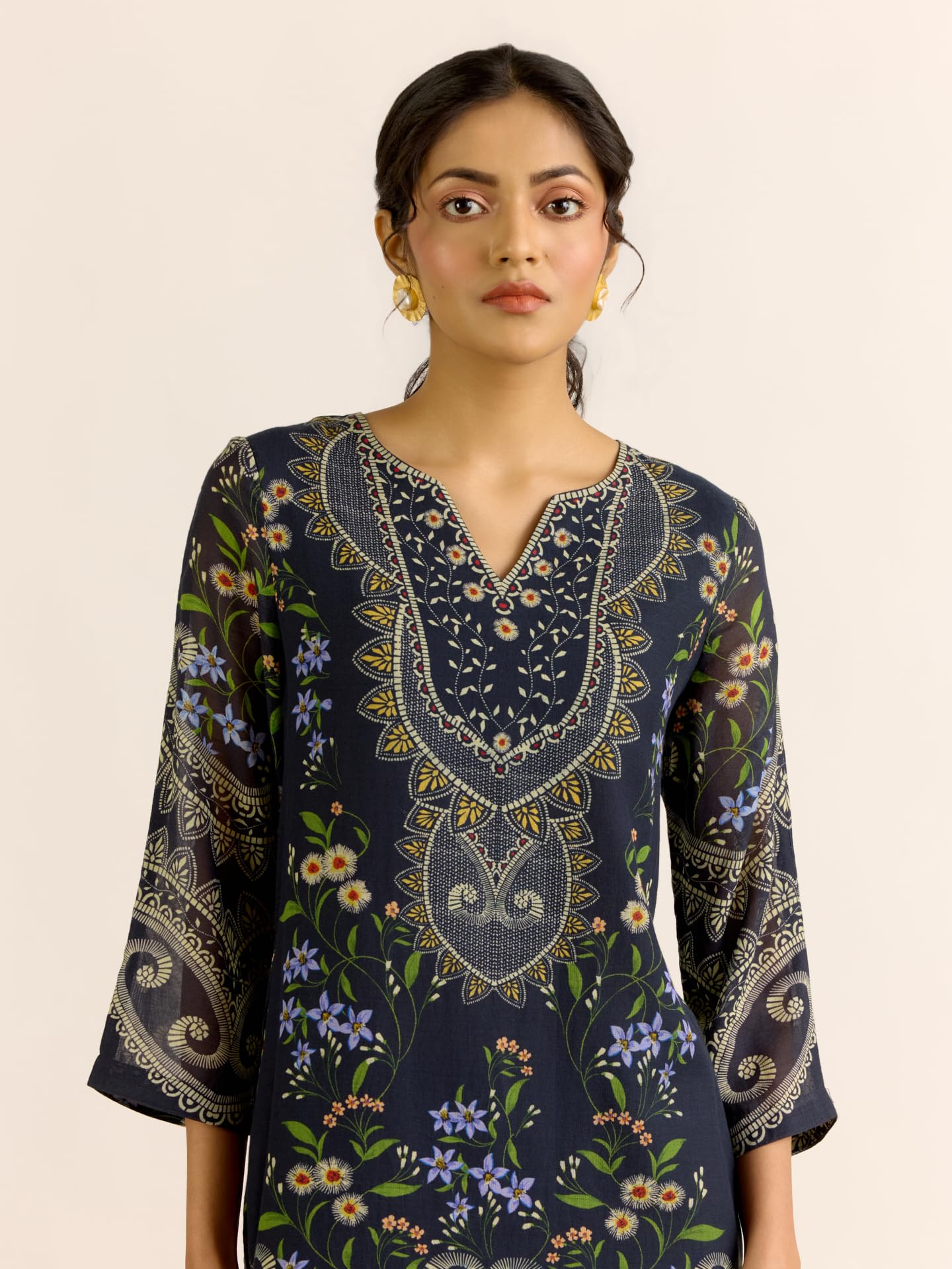 Aarke Ritu Kumar Black Sophia Kurta With Pant And Dupatta
