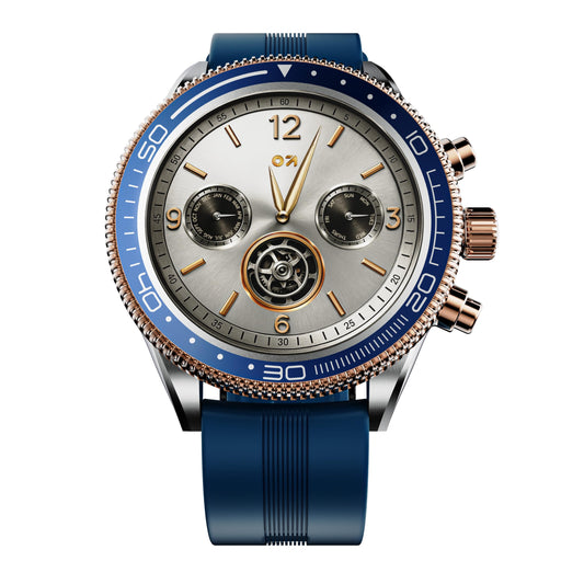 GOBOULT Newly Launched Saber Smart Watch 1.43'' AMOLED Display, BT Calling, Rotating Bezel, 200+Watchfaces, 700 Nits Brightness, AI Voice Assistant, SpO2 Monitoring, 120+ Sports Mode (Blue)