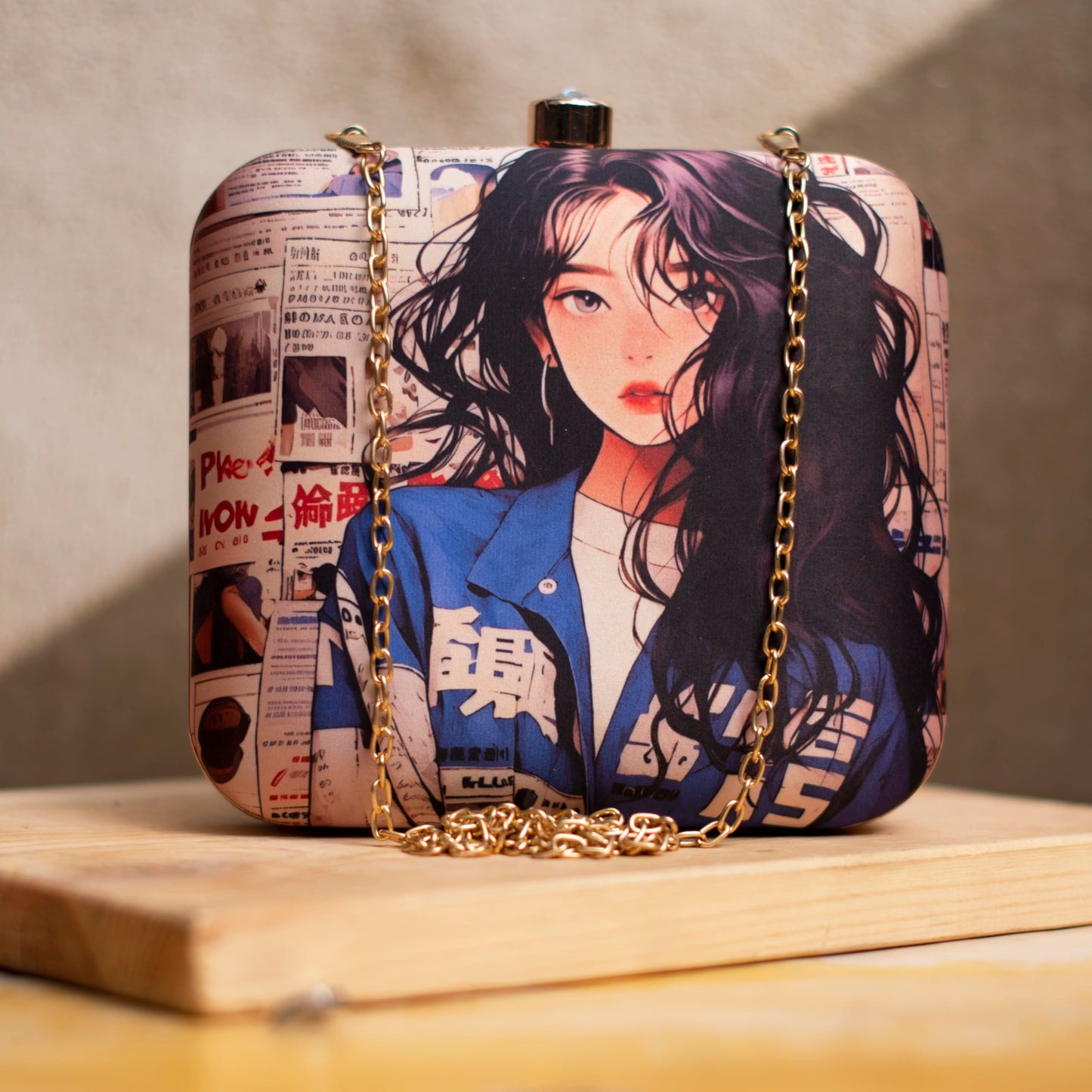 Artklim Anime Girl Printed Clutch