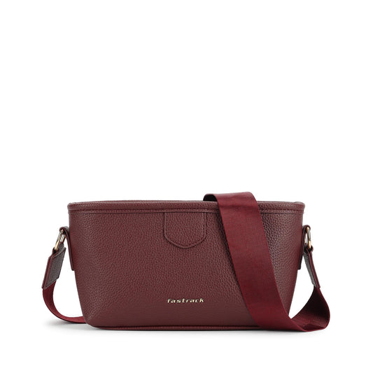 Fastrack Main Character Sling Bag for Women | Compact Crossbody with Magnetic Closure Flap, Adjustable Strap & Internal Zipper Pocket | Trendy Everyday Sling Bag