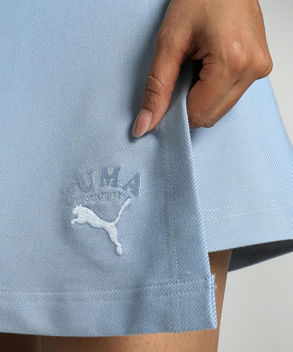 Puma Women's Cotton Western Knee-Length Skirt Zen Blue