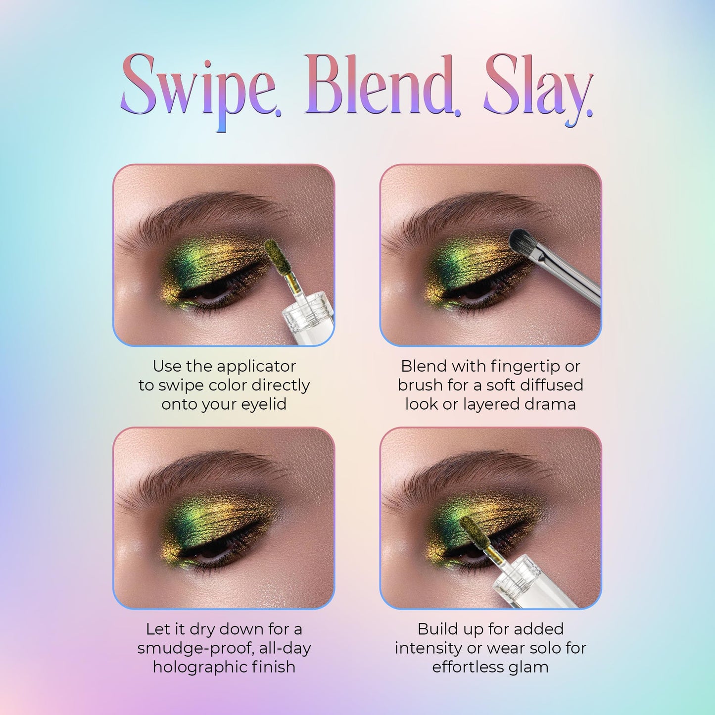 Colors Queen Multichrome Liquid Eyeshadow | Long Wearing & Highly Pigmented Eyeshadow with Metallic Finish | Transfer Proof & Smudge Proof Liquid Eye Shadow for Eye Makeup (10 - Diamond Dust)