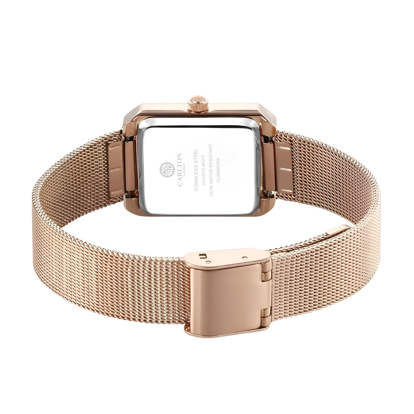 Carlton London Brixton Women Stainless Steel Analog Watch | Gold-Green Waterproof Watches for Women Girls Ladies | Fashionable Trendy Quartz Movement Wrist Watch - CLRGMGRN