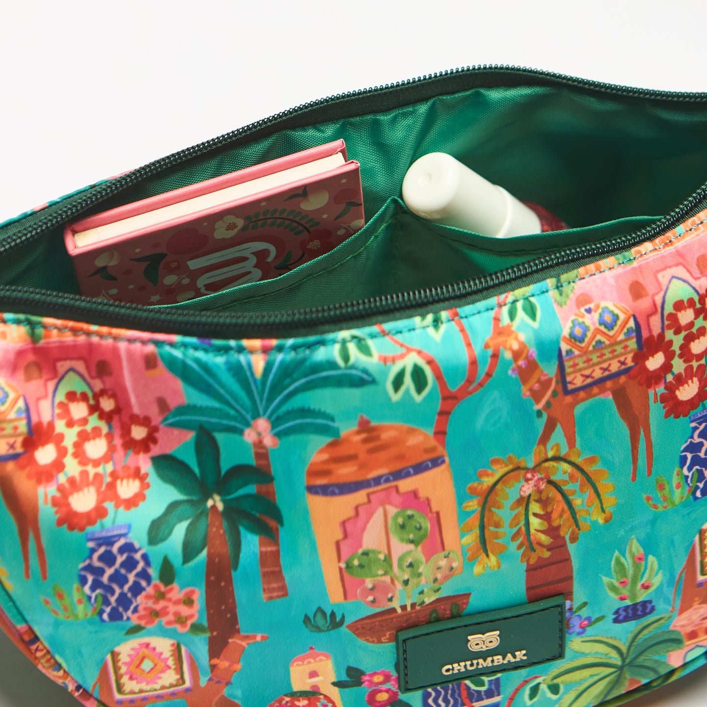 Chumbak Trippy Shoulder Bag - Jaipurscape, Digital Nomad, Fanny Bag for Women and Girls Crossbody Purse Bag, Adjustable Strap, Mini Makeup Pouch