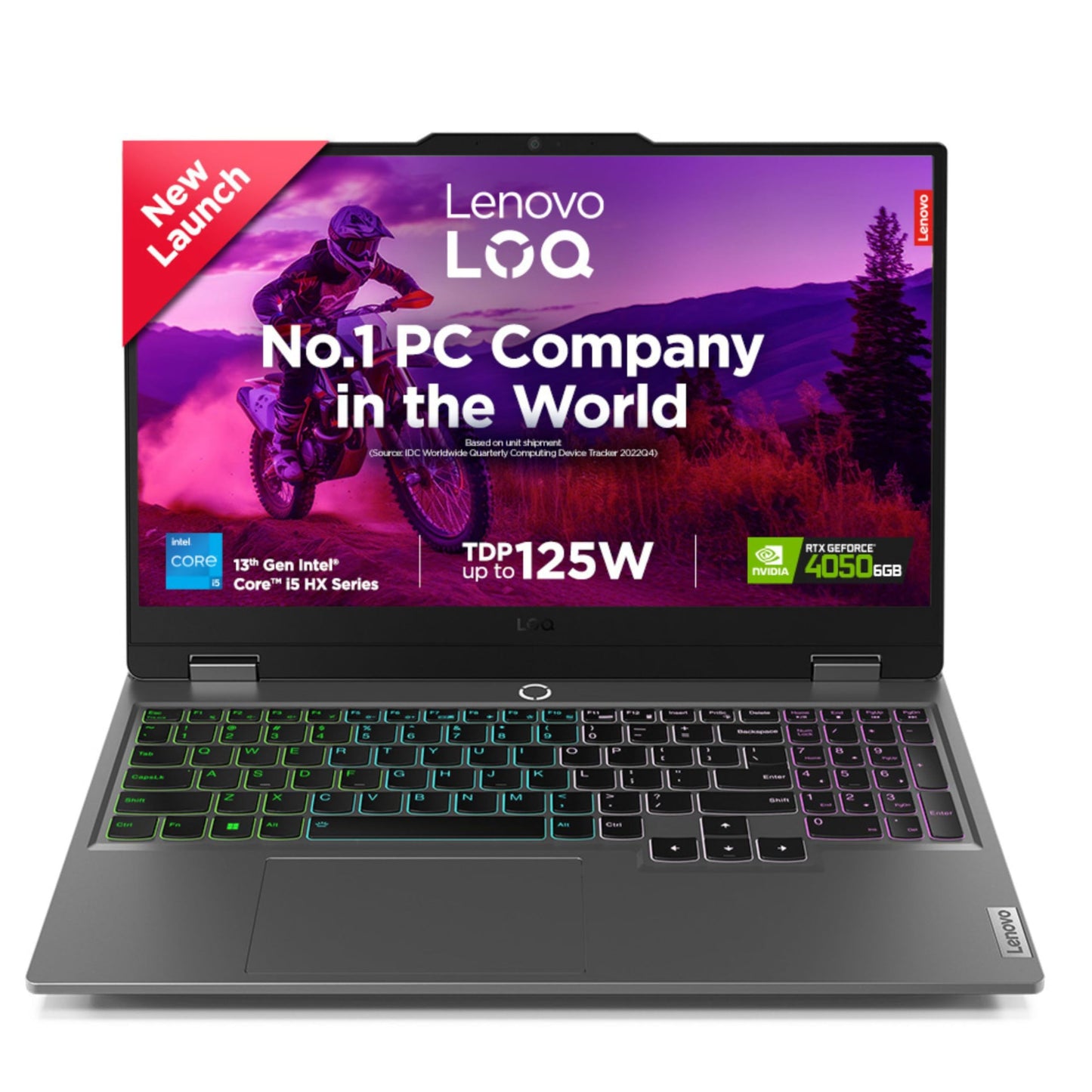 Lenovo LOQ 2024, Intel Core i5-13450HX, 13th Gen, NVIDIA RTX 4050-6GB, 16GB RAM, 512GB SSD, FHD 144Hz, 15.6"/39.6cm, Windows 11, MS Office 21, Grey, 2.4Kg, 83DV007GIN, 1Yr ADP Free Gaming Laptop