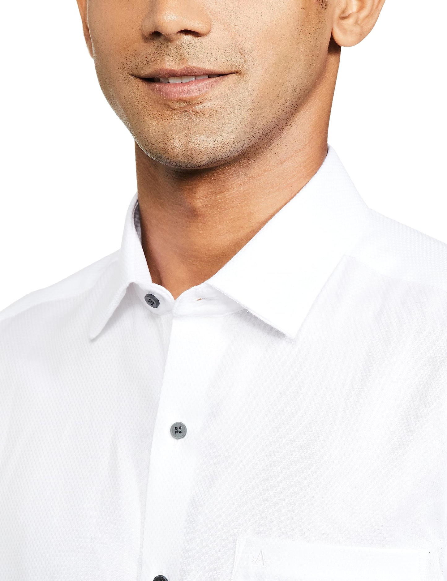 Arrow Men's Solid Full Sleeve Slim Fit Cutaway Collar Cotton Formal Shirt (ARADOSH1389_Grey White_42)