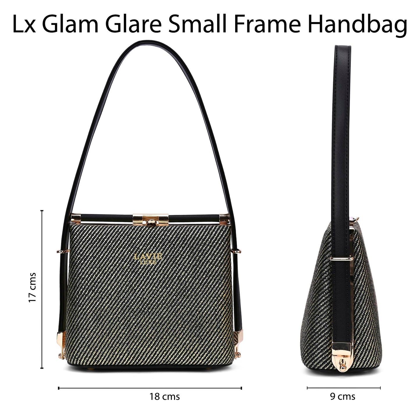 Lavie Luxe Women's Glam Glare Small Frame Satchel Handbag | Satchel Bag for Work | Ladies Purse | Stylish Shoulder Bag | Gift For Women