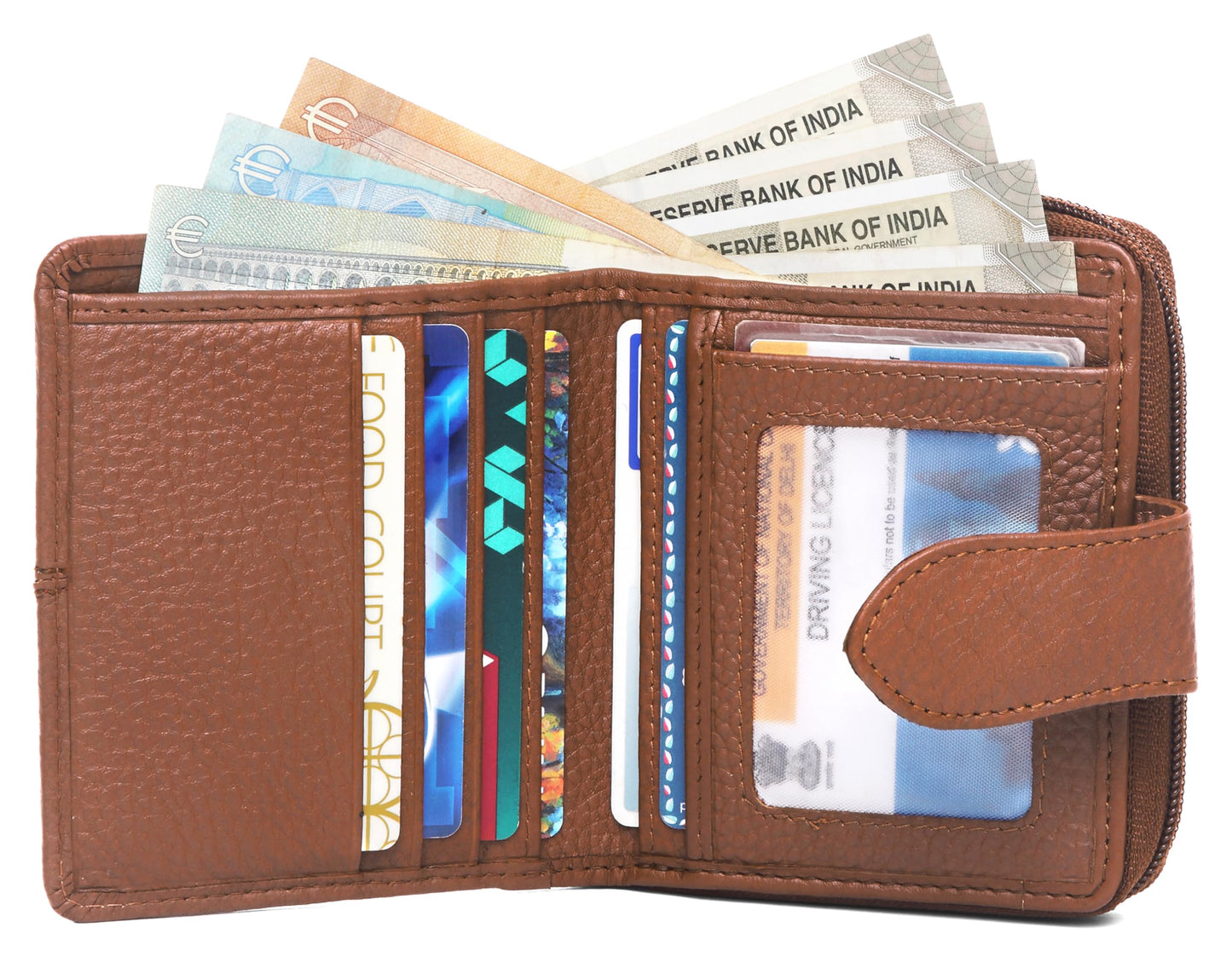 WildHorn® Leather Wallet for Men & Women | Wallet Combo for Men | Genuine Leather Purse | Premium Gift Box Edition | Gift Box for Birthday, Anniversary (Brown)