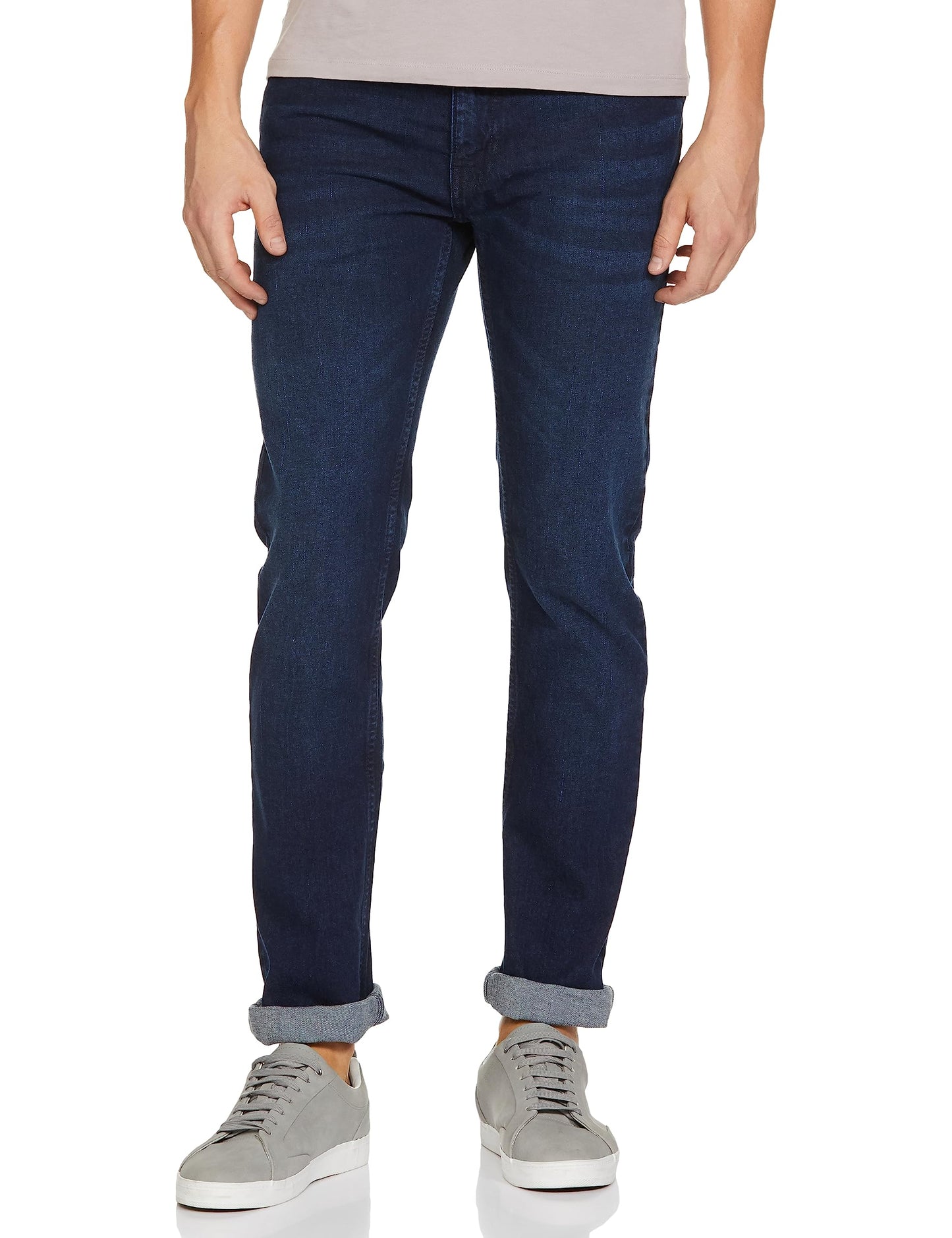 Pepe Jeans Men's Mid Rise Slim Fit Jeans Dark Blue