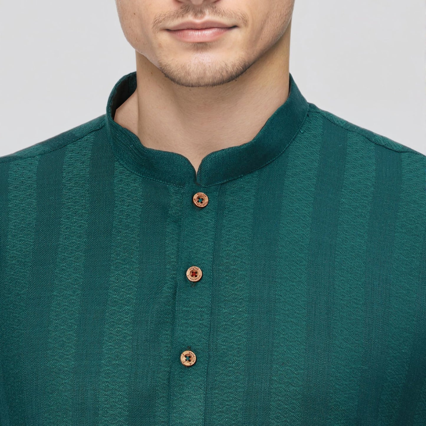 Raymond Ethnix Mens Dark Green Kurta Only