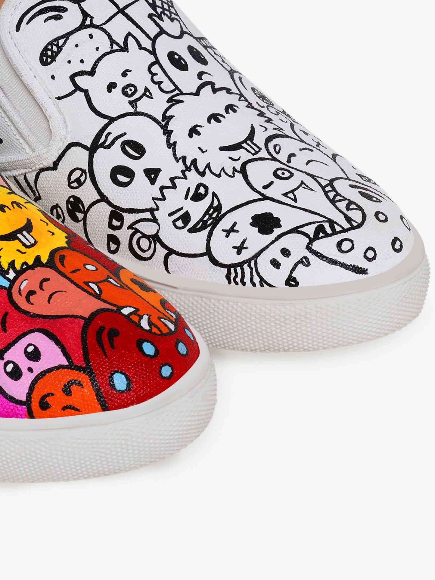 THE QUIRKY NAARI Color Me Up Slipons - Show Off Your Unique Flair | Multicolor