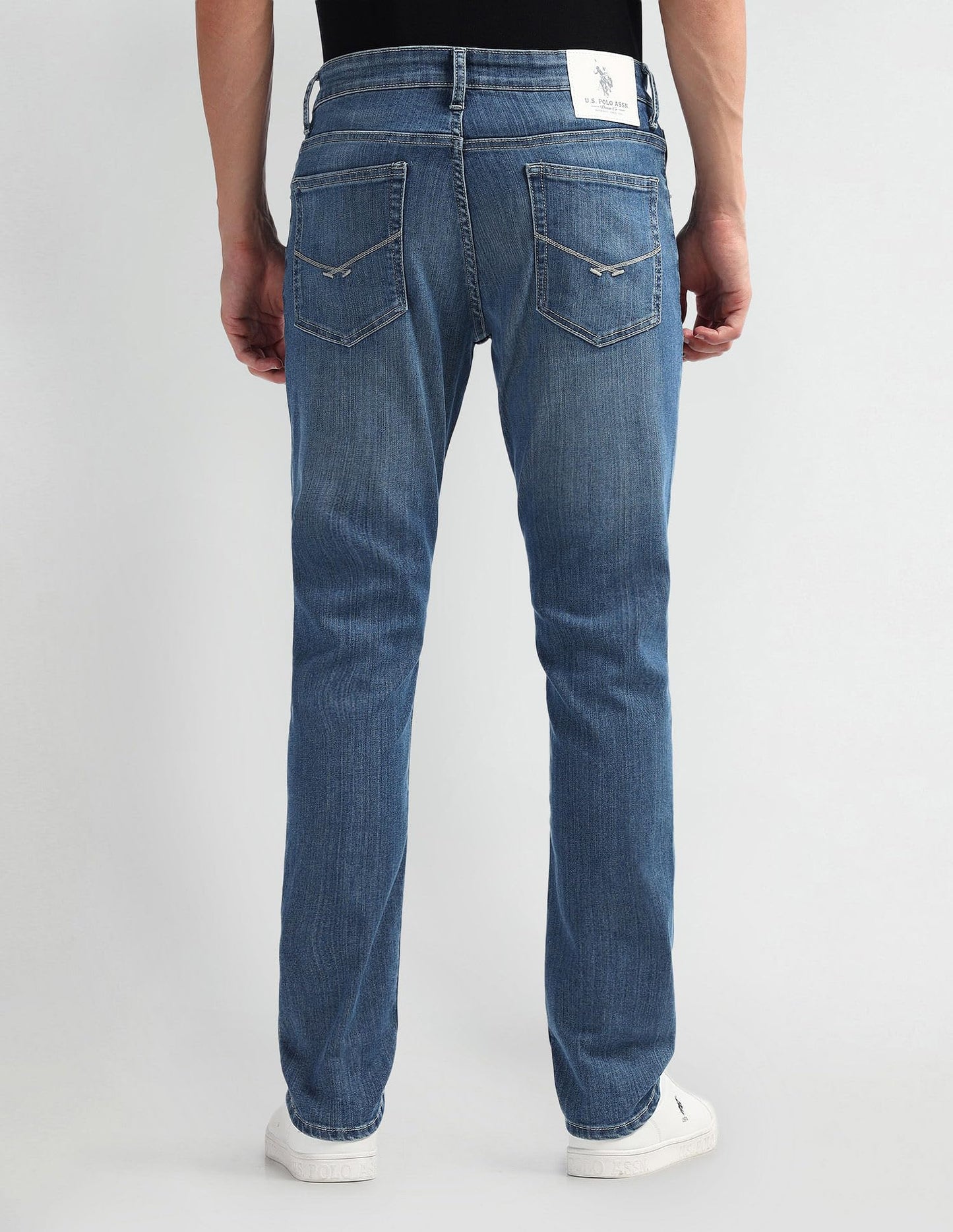 U.S. POLO ASSN. Men's Mid Rise Tapered Jeans (UDJENO1810_Blue, 30