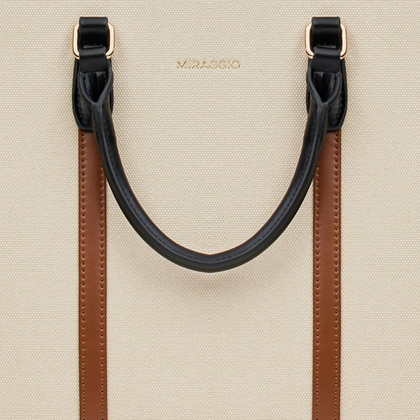 Miraggio Beverly Canvas Laptop Tote Bag | Fits Upto 16 Inches Laptop | Shoulder Bag For Women Office Use | Office Bag For Women Stylish