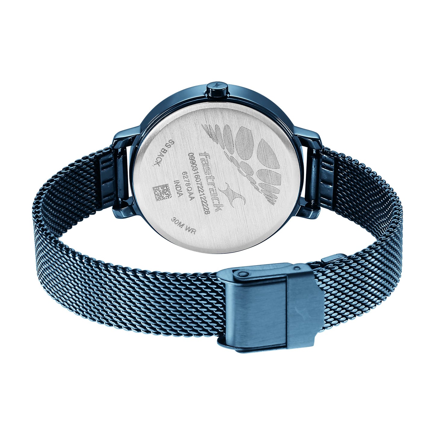 Fastrack Younique Quartz Analog Blue Dial Stainless Steel Strap Watch for Girls-NS6278QM01