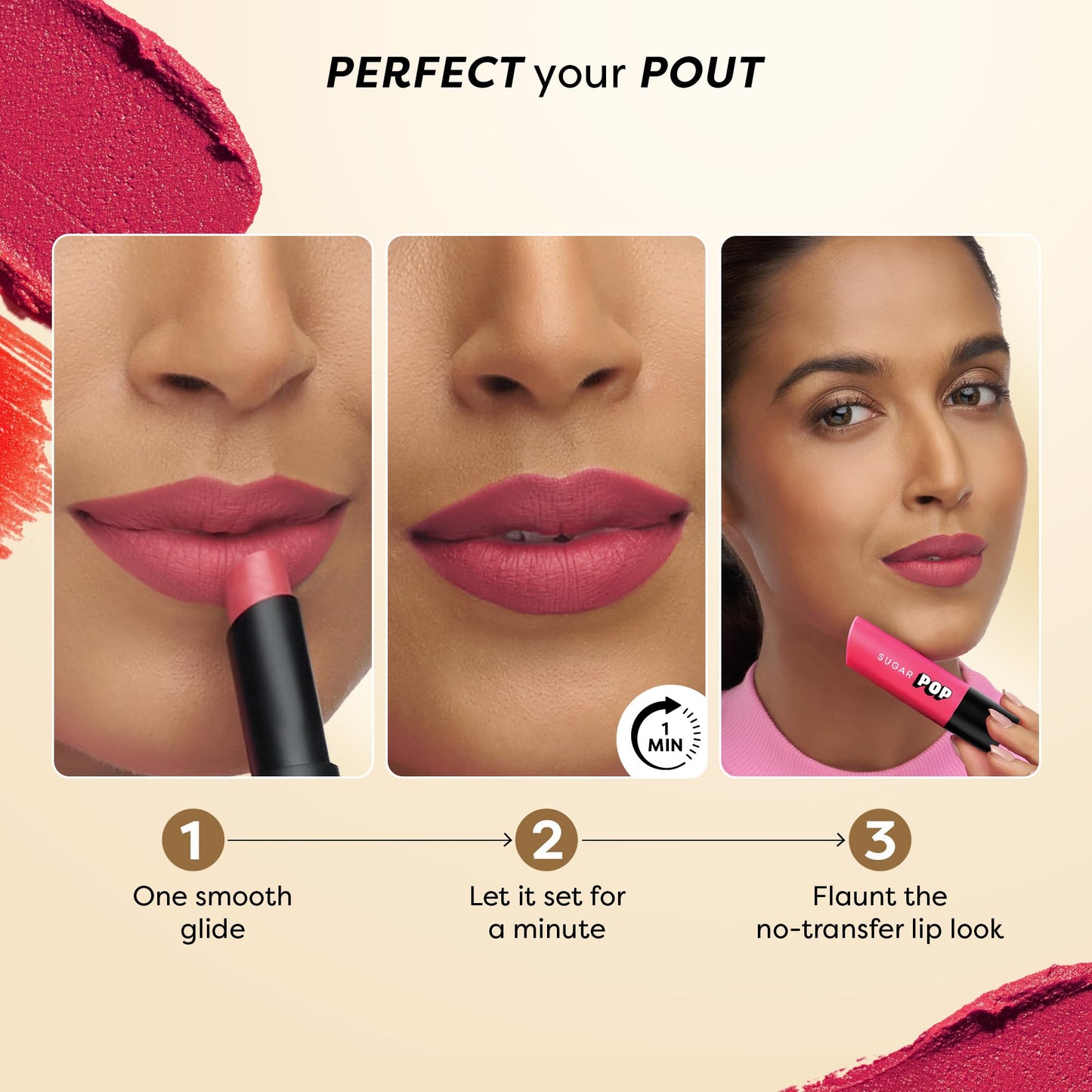 SUGAR POP Ultrastay Transferpoof Lipstick with Vitamin E | Smooth Glide | Waterproof | Longlasting | 4gm - 17 Brown Brilliance