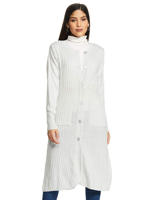 Aurelia Women's Synthetic Sweater (18AUA40008-300286_White_Medium)